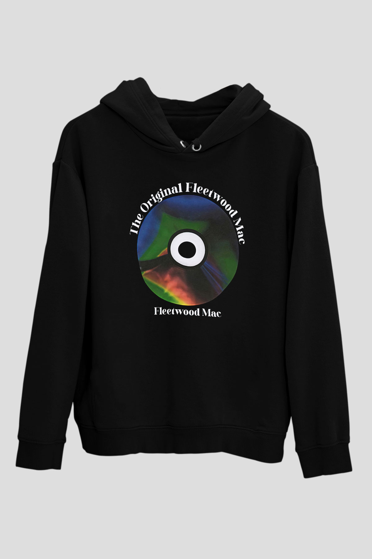 Fleetwod Mac Baskılı Unisex Siyah Kapüşonlu Sweatshirt