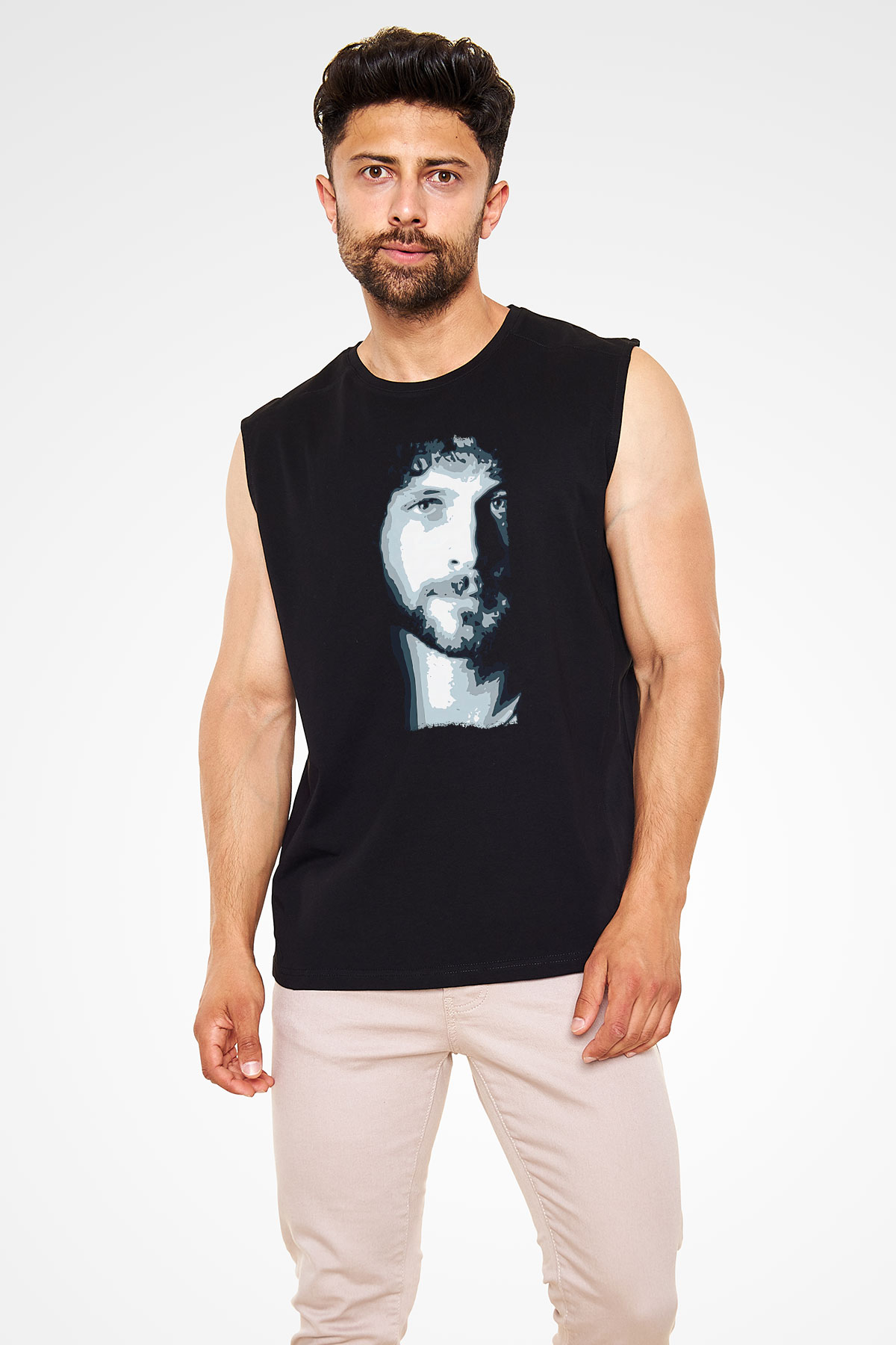 Fleetwod Mac Baskılı Unisex Siyah Kolsuz Tişört - Tshirt