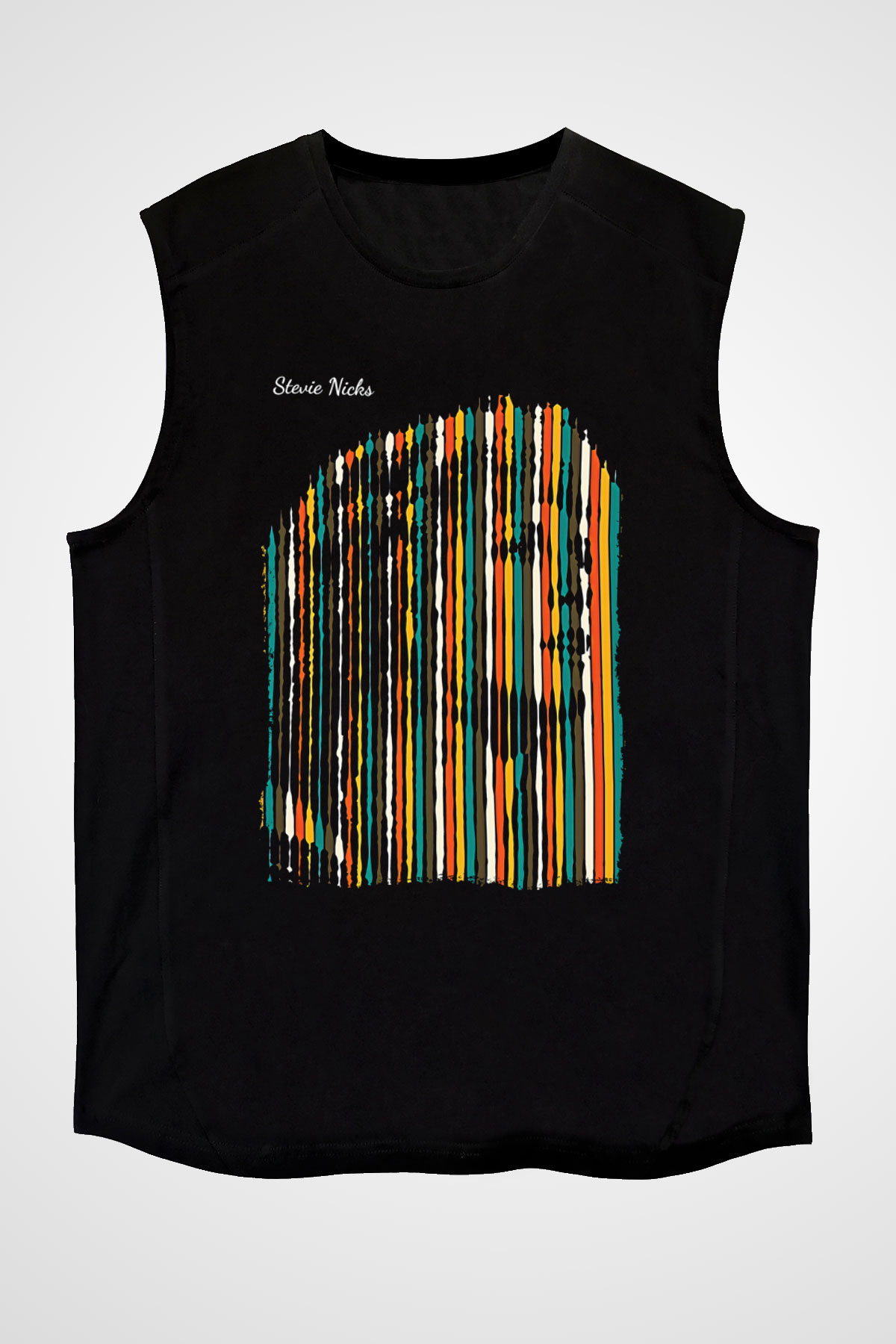 Fleetwod Mac Baskılı Unisex Siyah Kolsuz Tişört - Tshirt