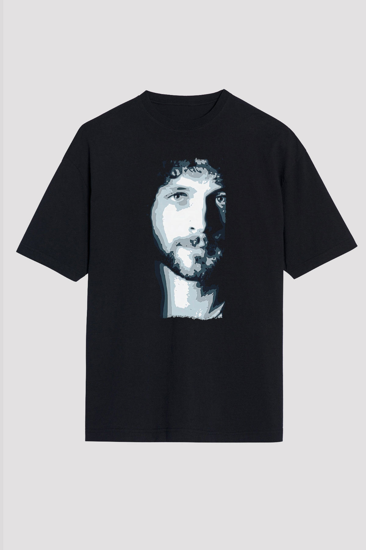Fleetwod Mac Baskılı Unisex Siyah Oversize Tişört - Tshirt