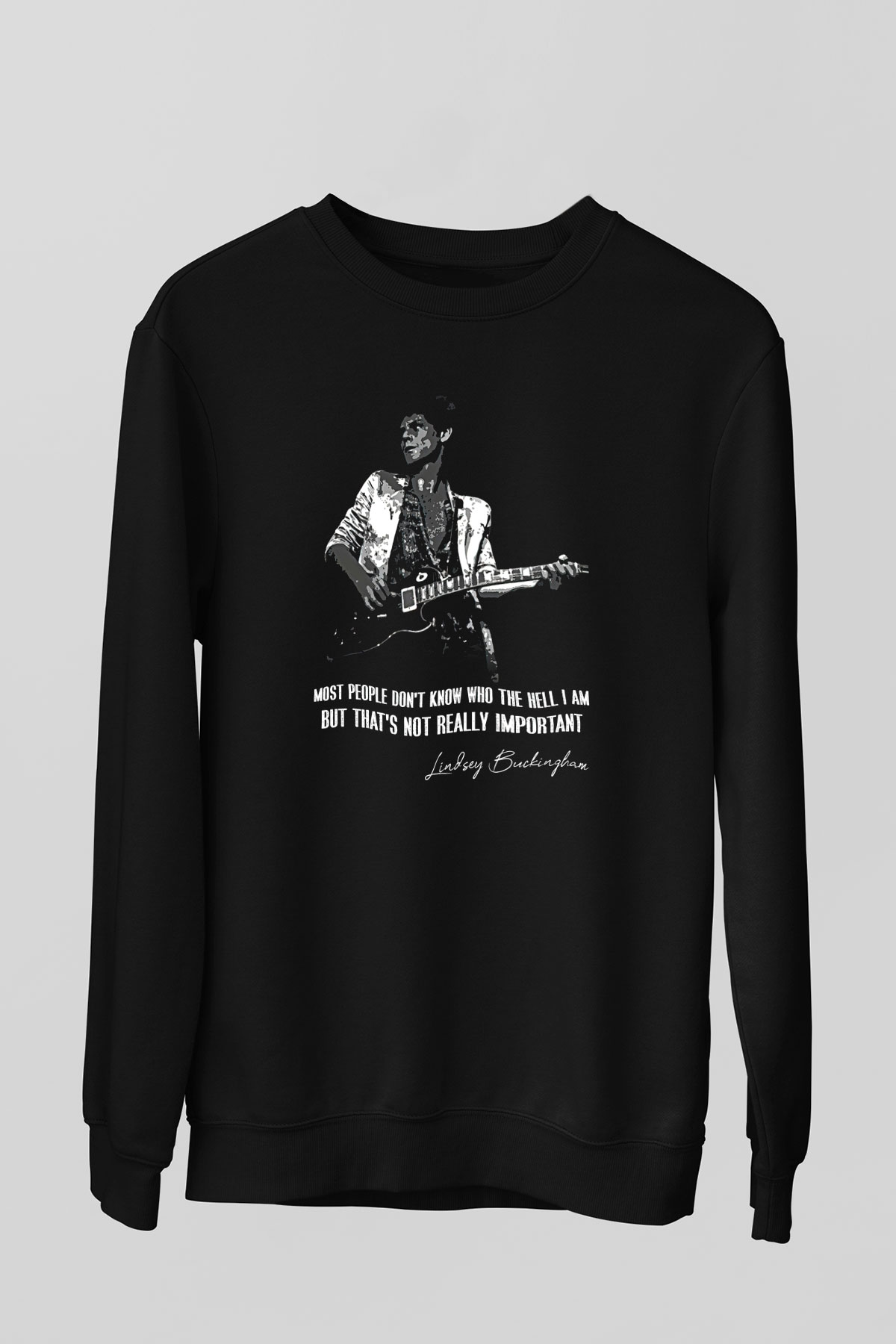 Fleetwod Mac Baskılı Unisex Siyah Sweatshirt