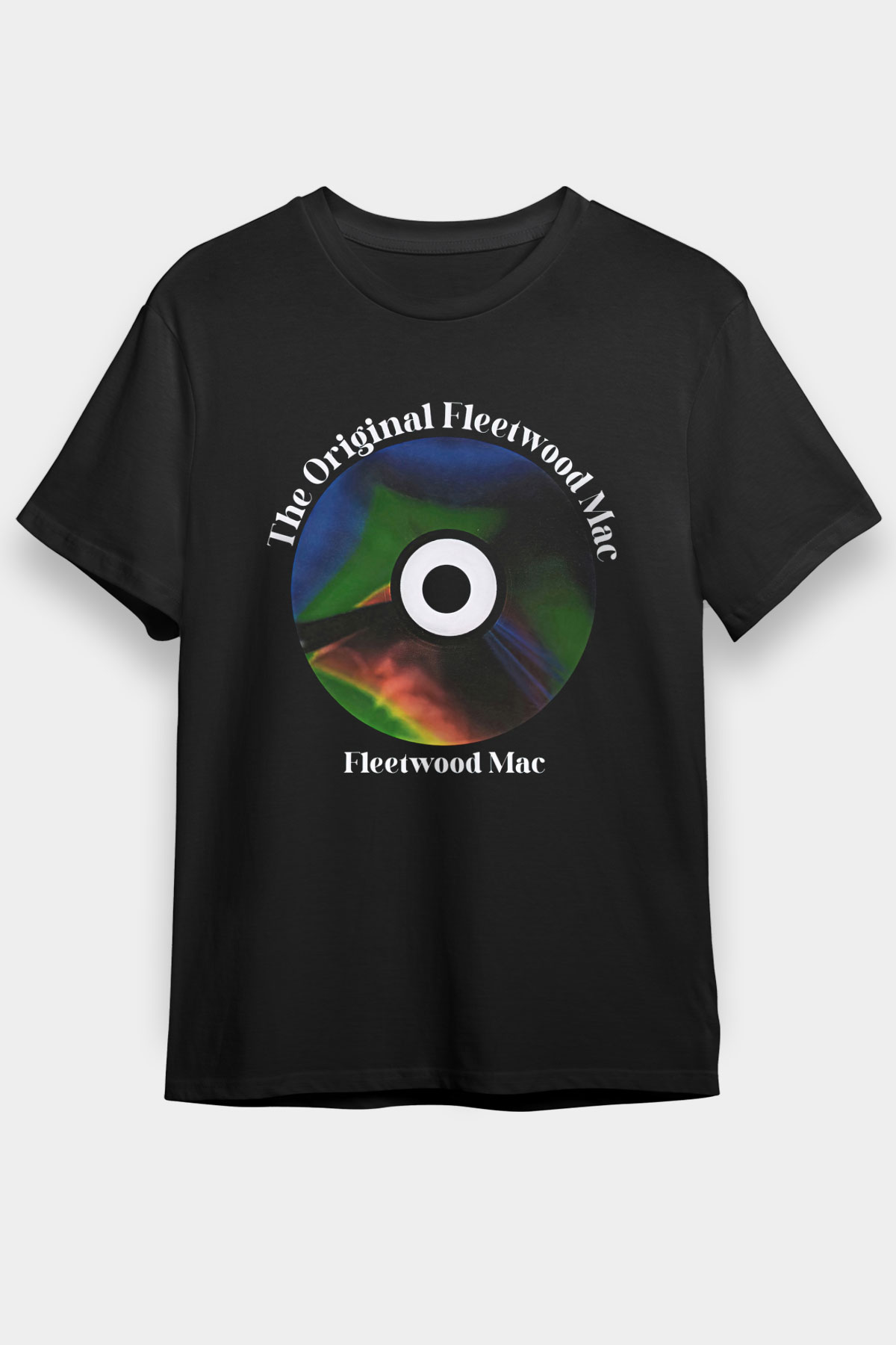 Fleetwod Mac Baskılı Unisex Siyah Tişört - Tshirt