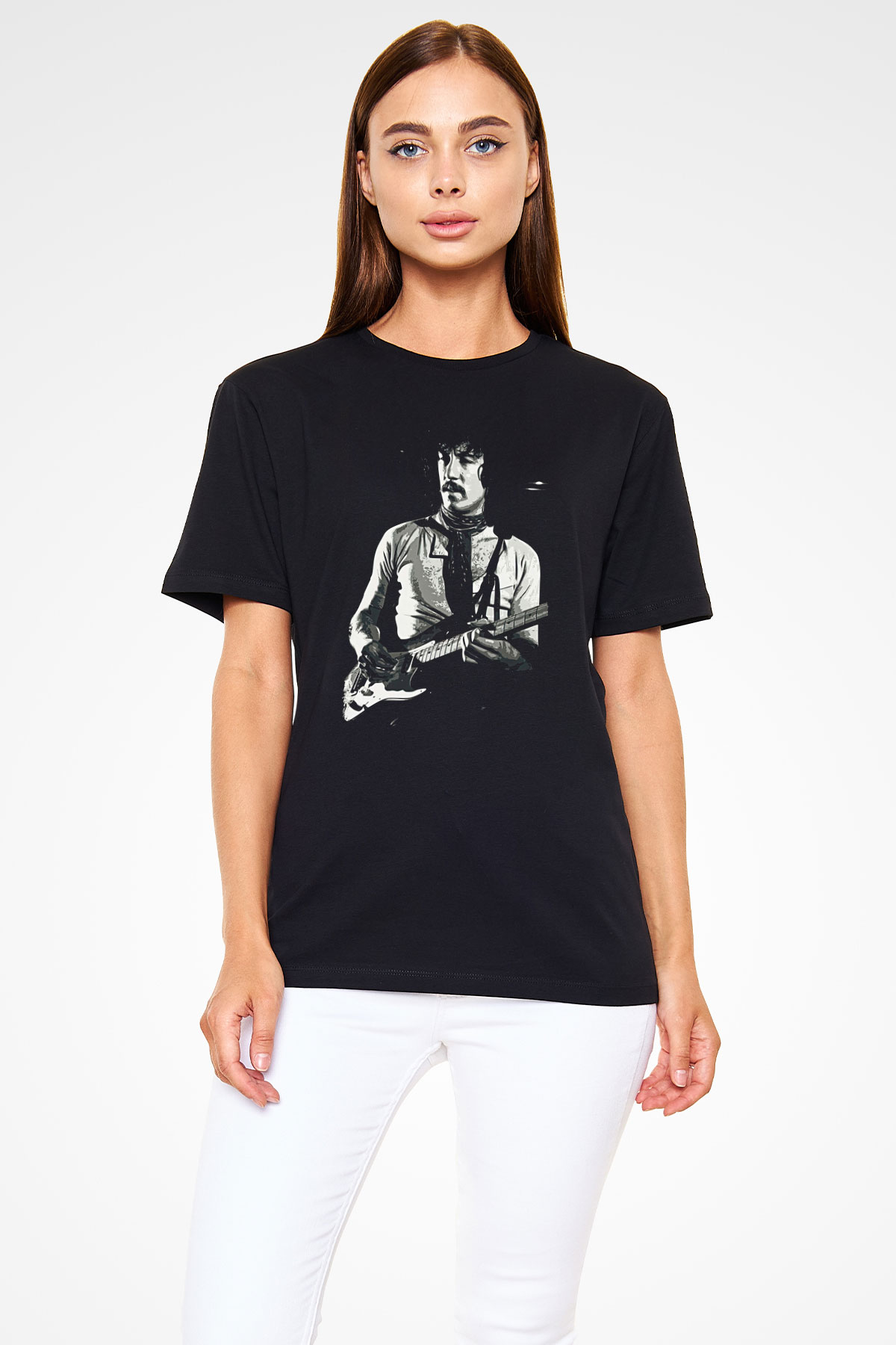 Fleetwod Mac Baskılı Unisex Siyah Tişört - Tshirt