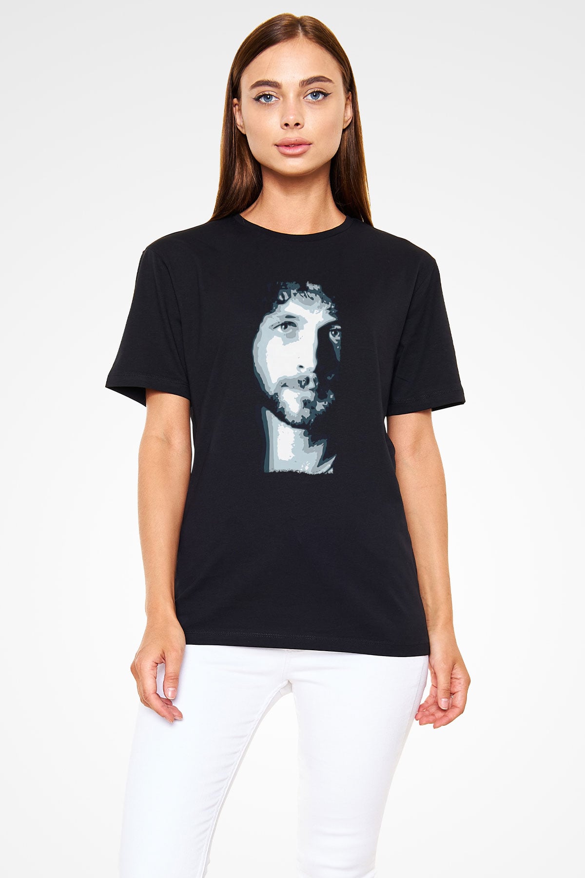 Fleetwod Mac Baskılı Unisex Siyah Tişört - Tshirt