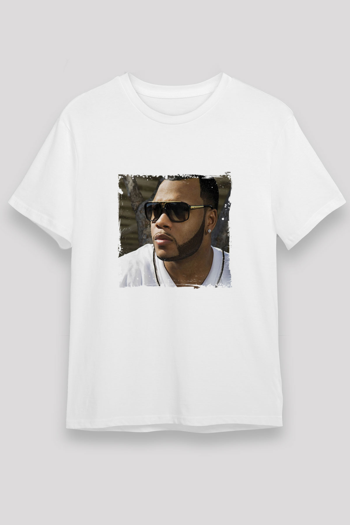 Flo Rida Baskılı Unisex Beyaz Tişört