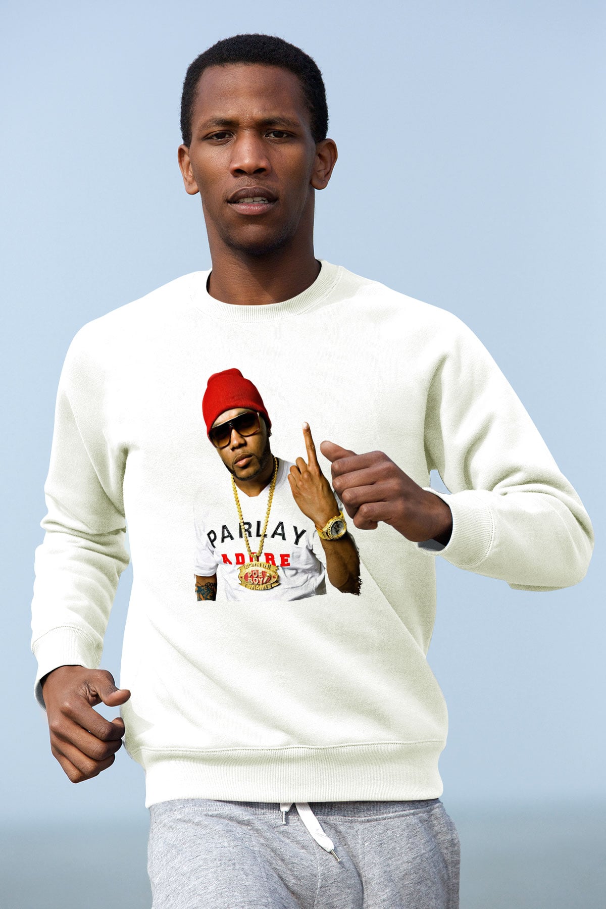 Flo Rida Beyaz Unisex Sweatshirt