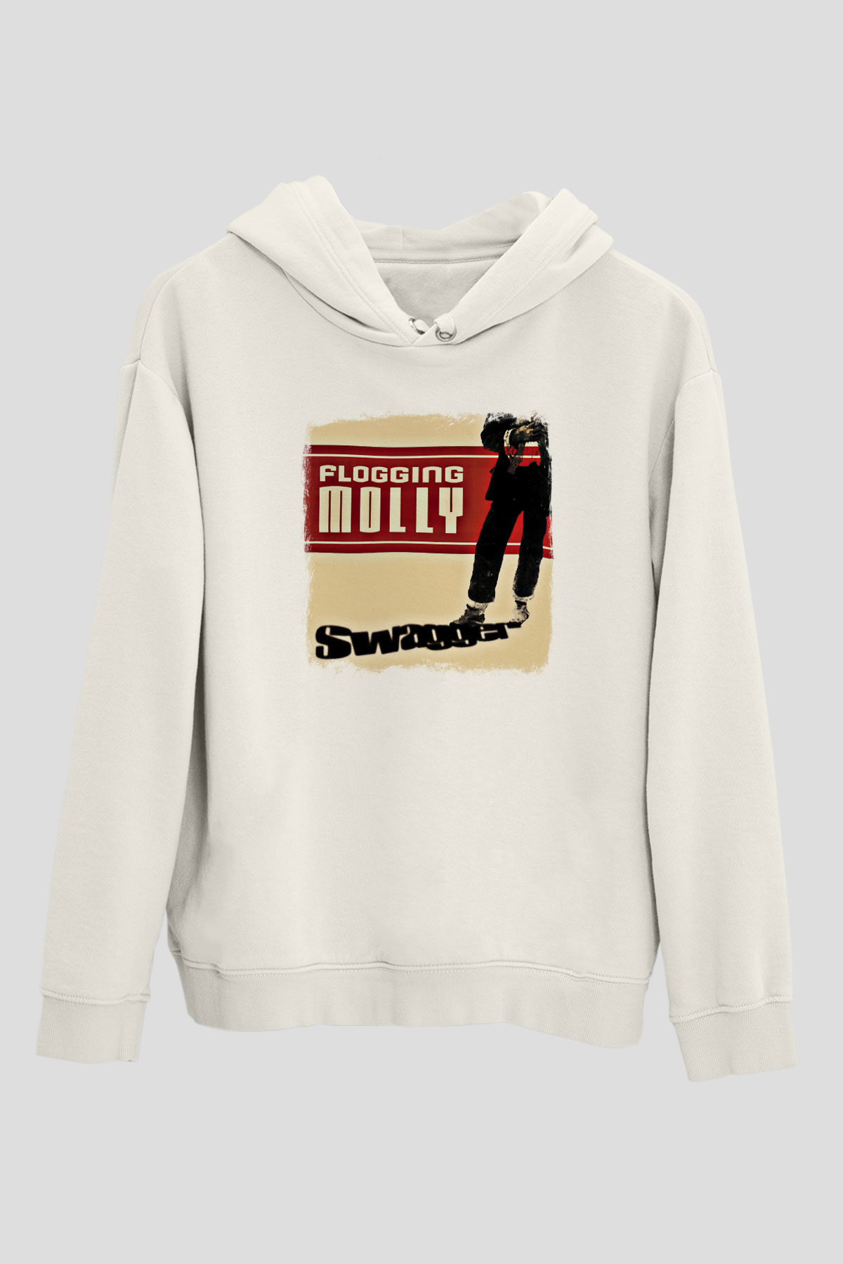 Flogging Molly Baskılı Unisex Beyaz Hoodie