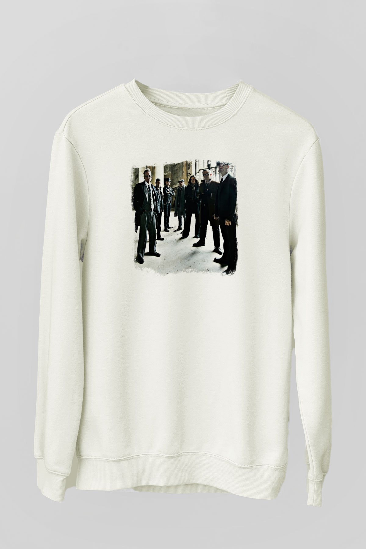 Flogging Molly Baskılı Unisex Beyaz Sweatshirt