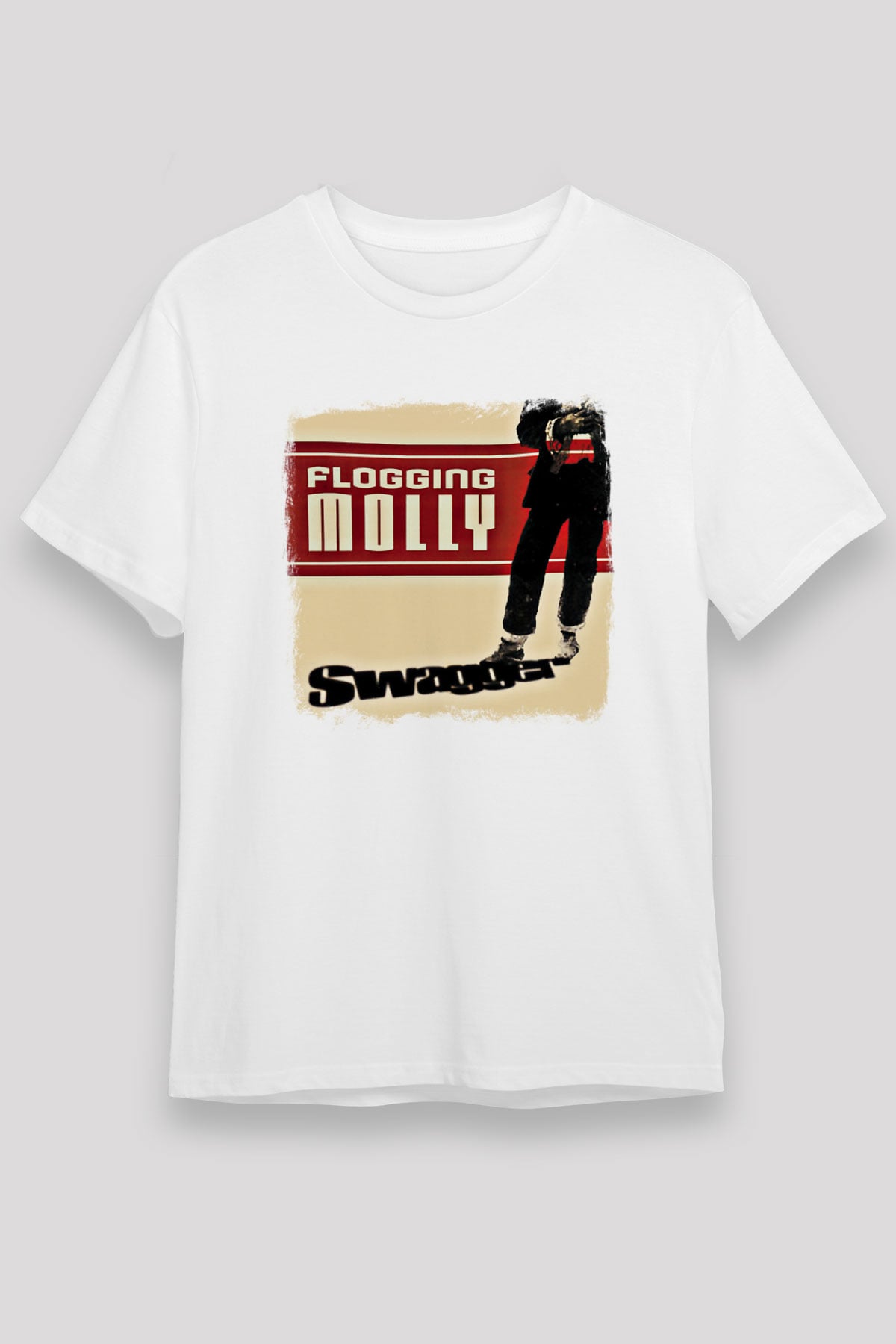 Flogging Molly Baskılı Unisex Beyaz Tişört