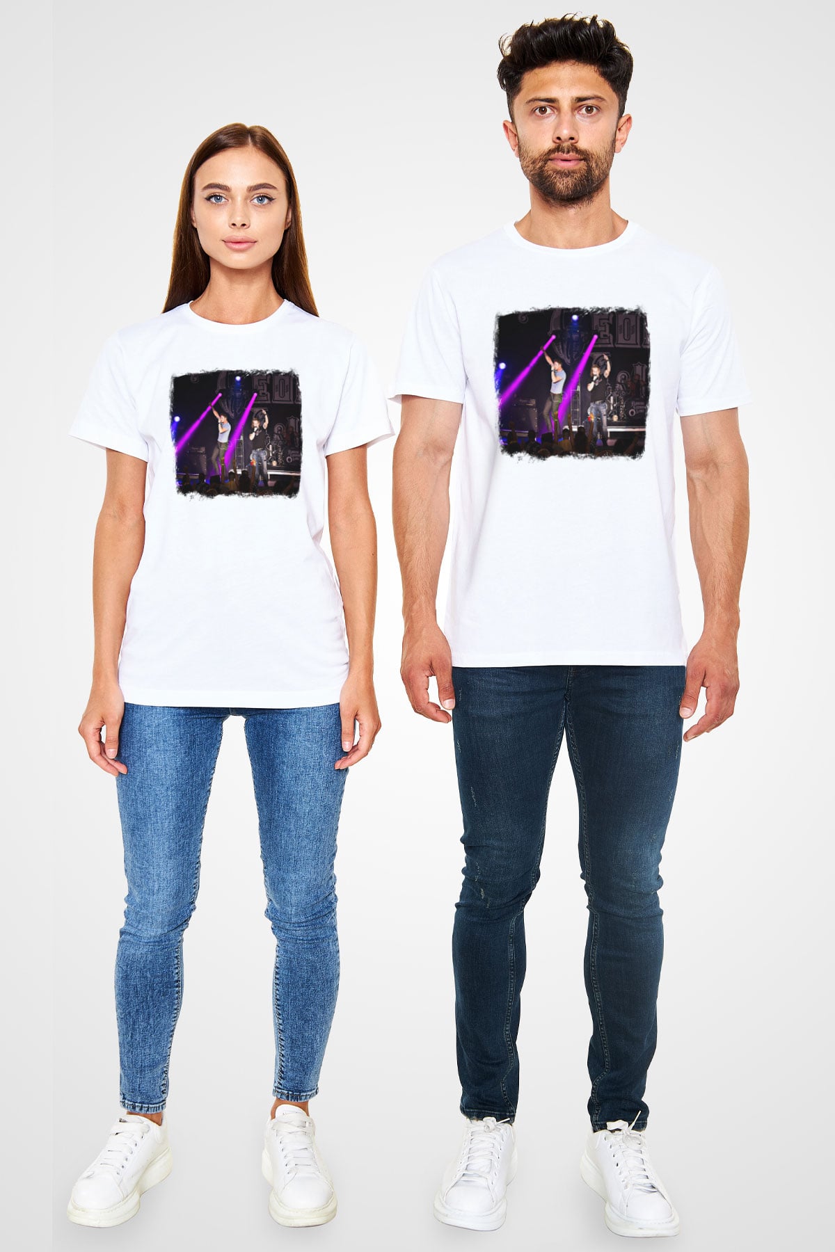 Florida Georgia Line Baskılı Unisex Beyaz Tişört