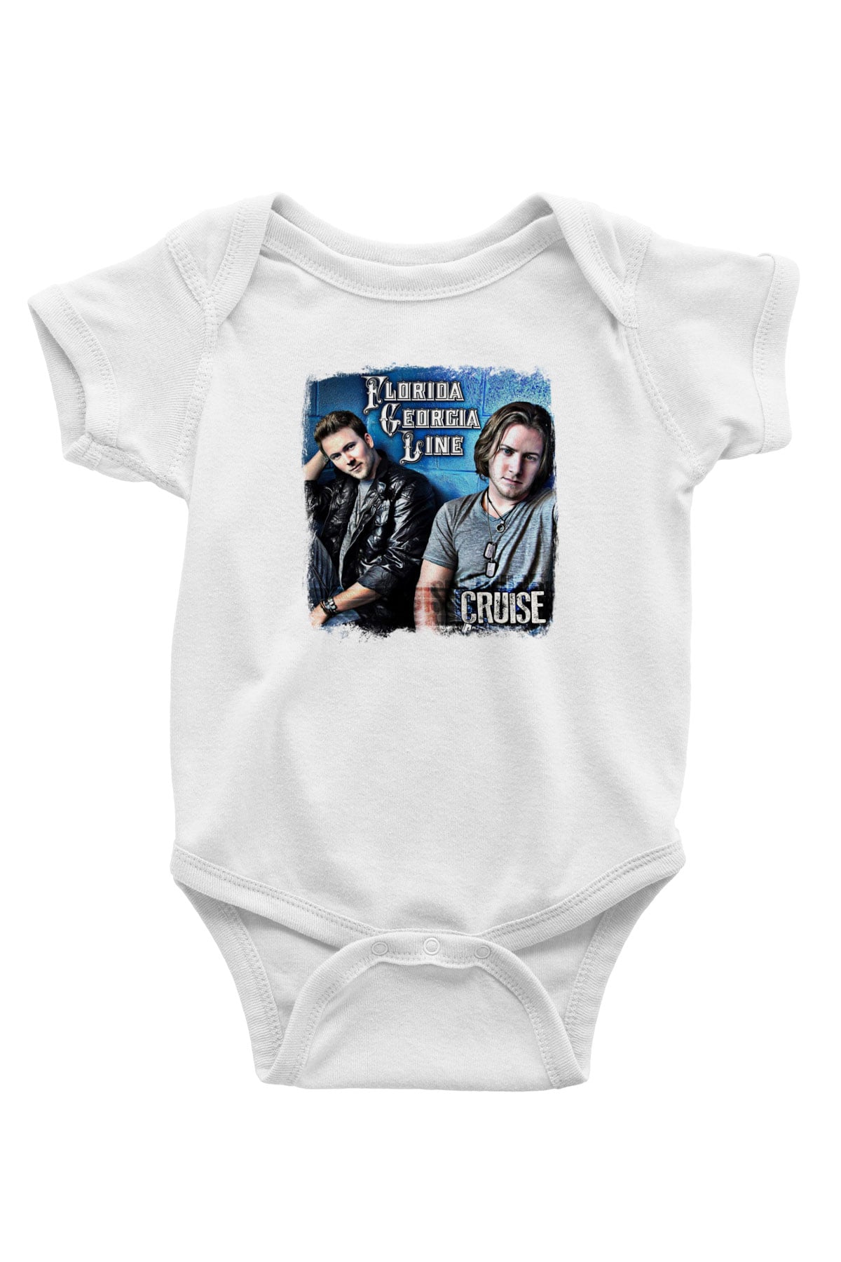 Florida Georgia Line Baskılı Unisex Beyaz Bebek Body - Zıbın