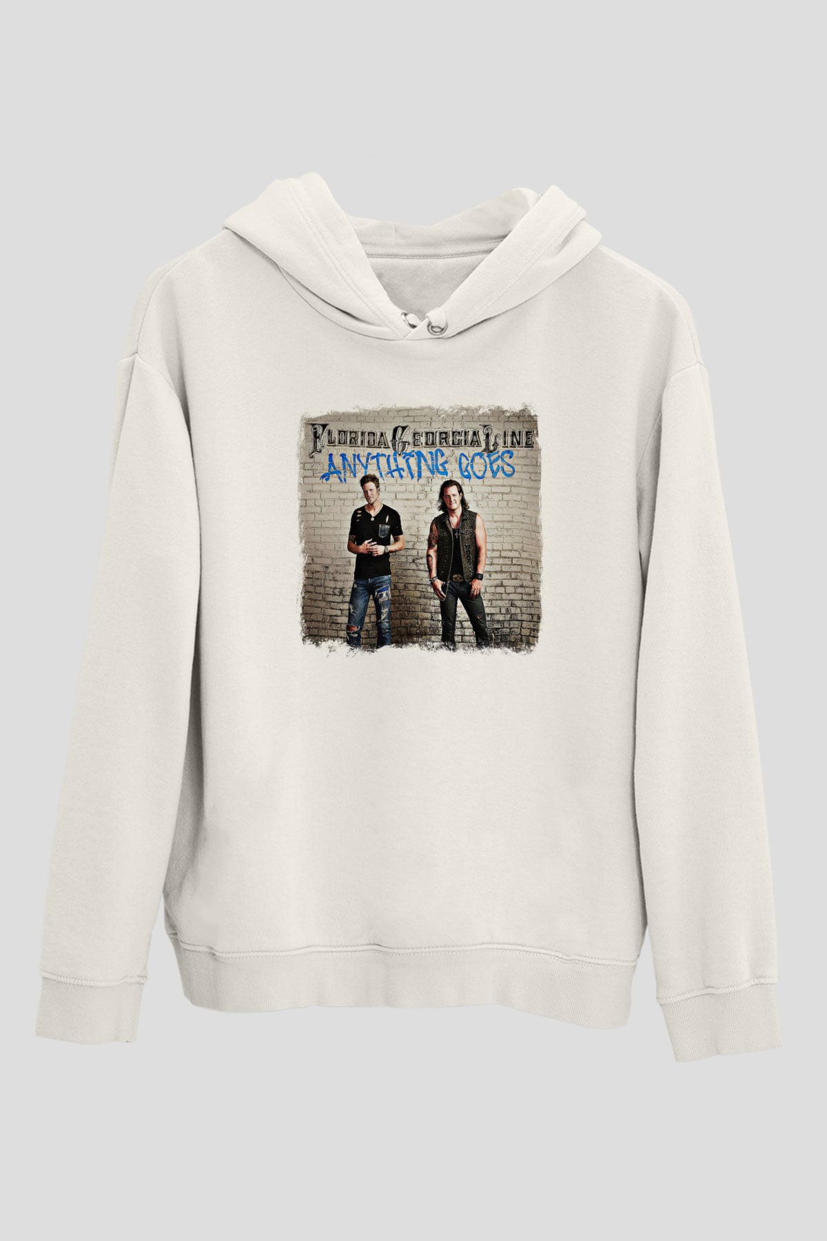 Florida Georgia Line Baskılı Unisex Beyaz Hoodie
