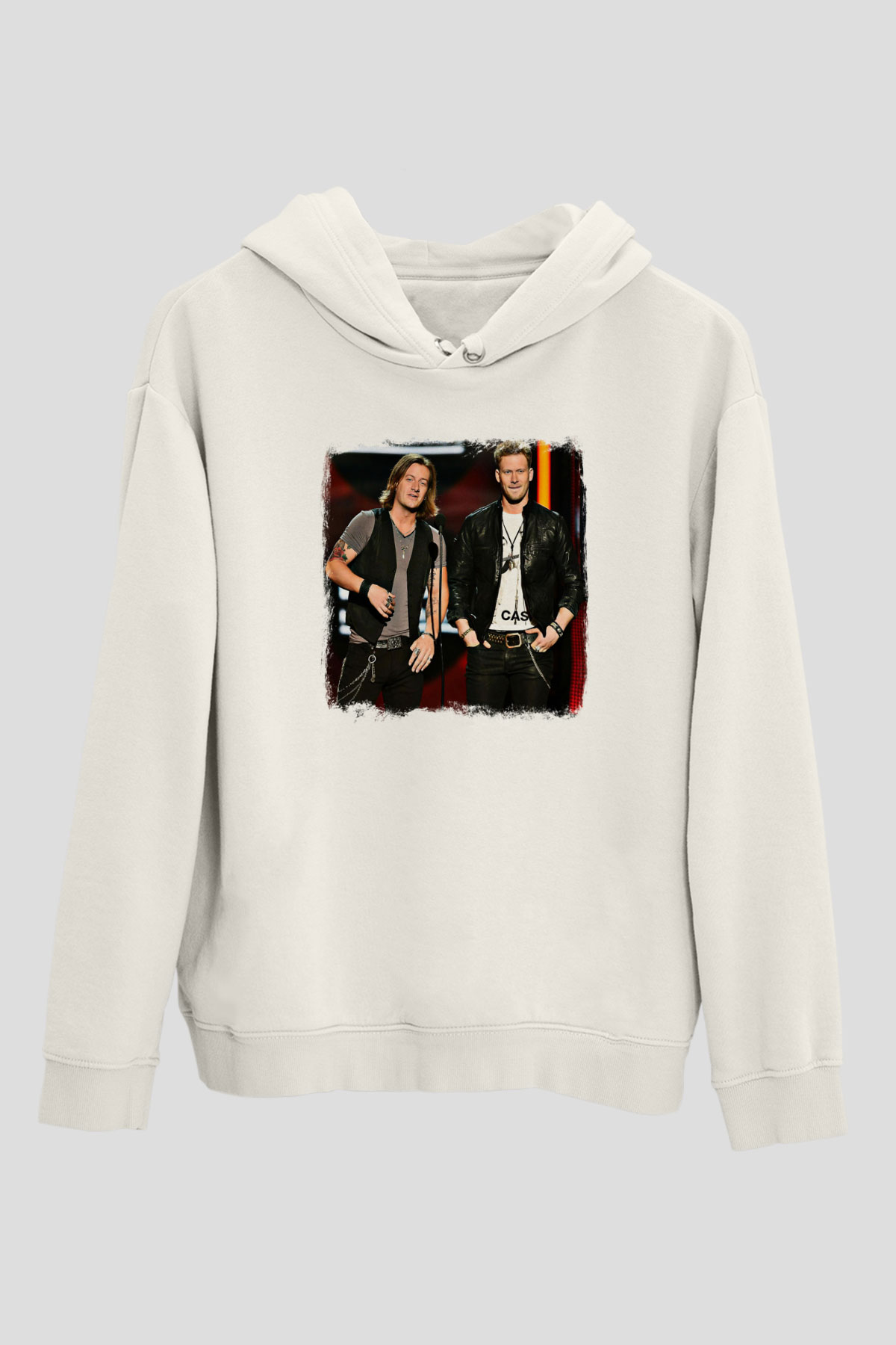 Florida Georgia Line Baskılı Unisex Beyaz Hoodie