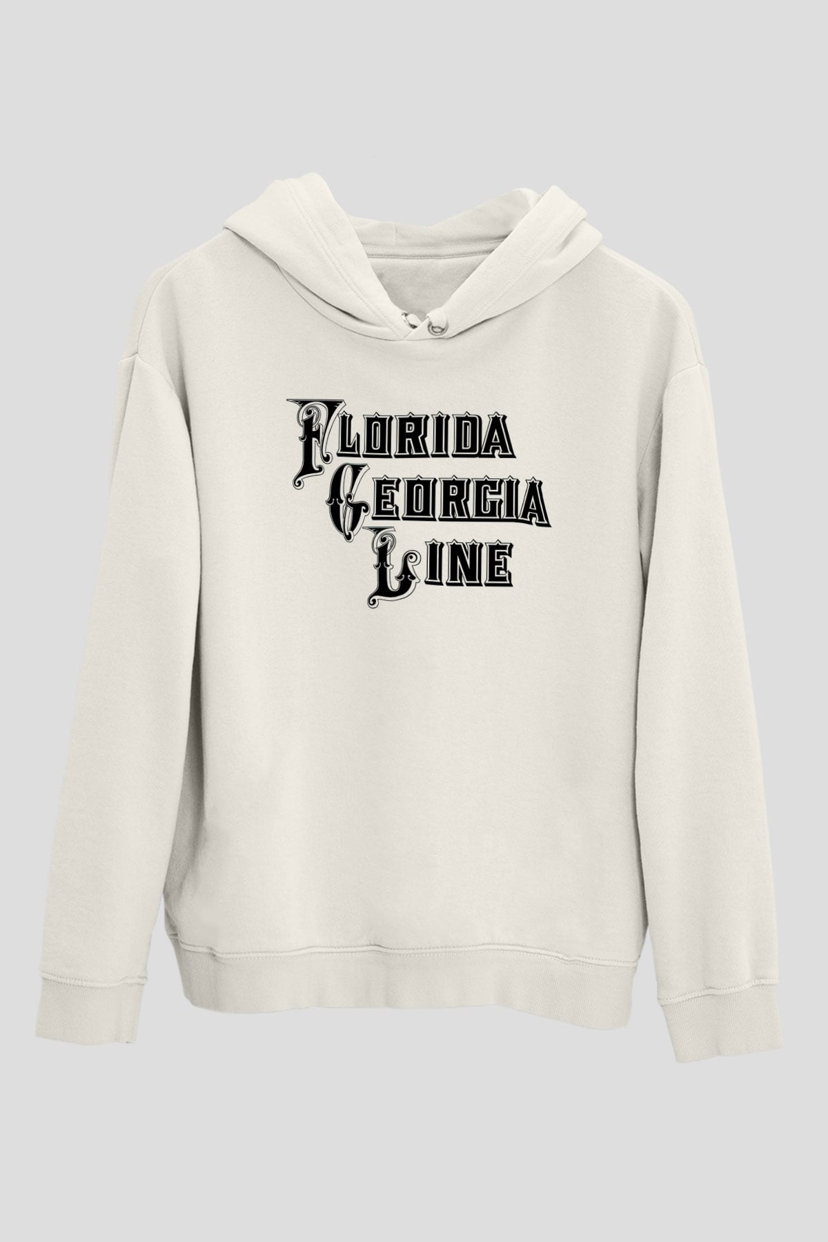 Florida Georgia Line Beyaz Unisex Kapüşonlu Sweatshirt