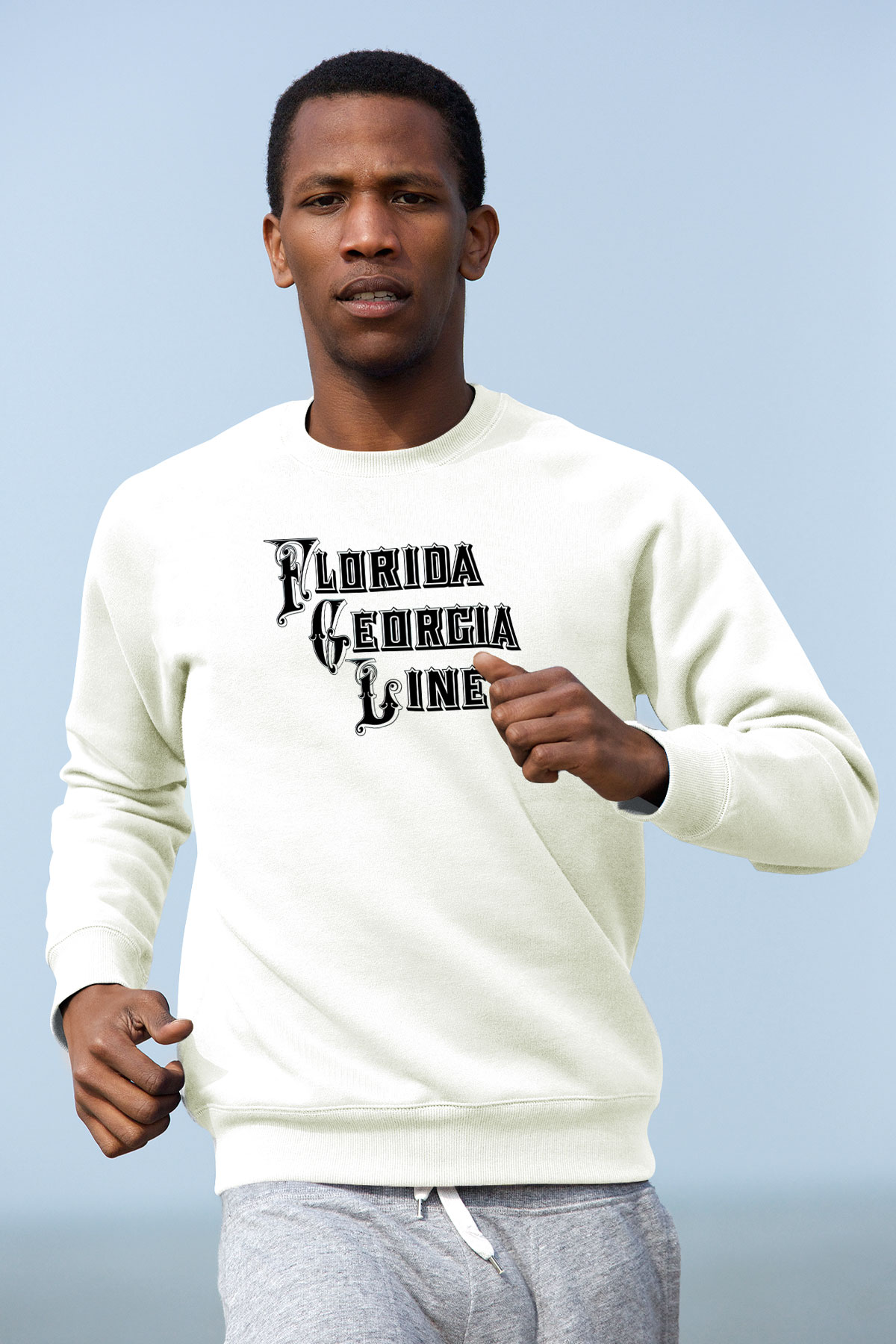 Florida Georgia Line Beyaz Unisex Sweatshirt