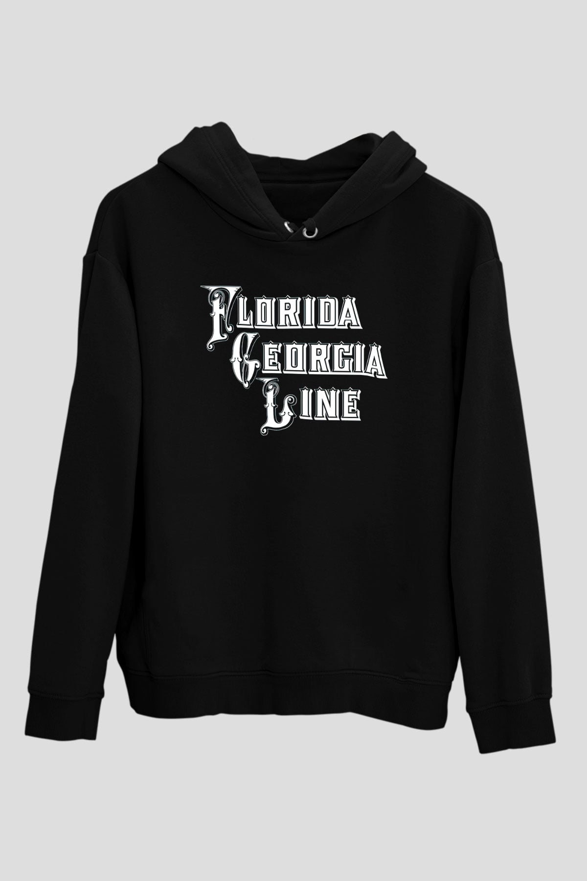 Florida Georgia Line Siyah Unisex Kapüşonlu Sweatshirt