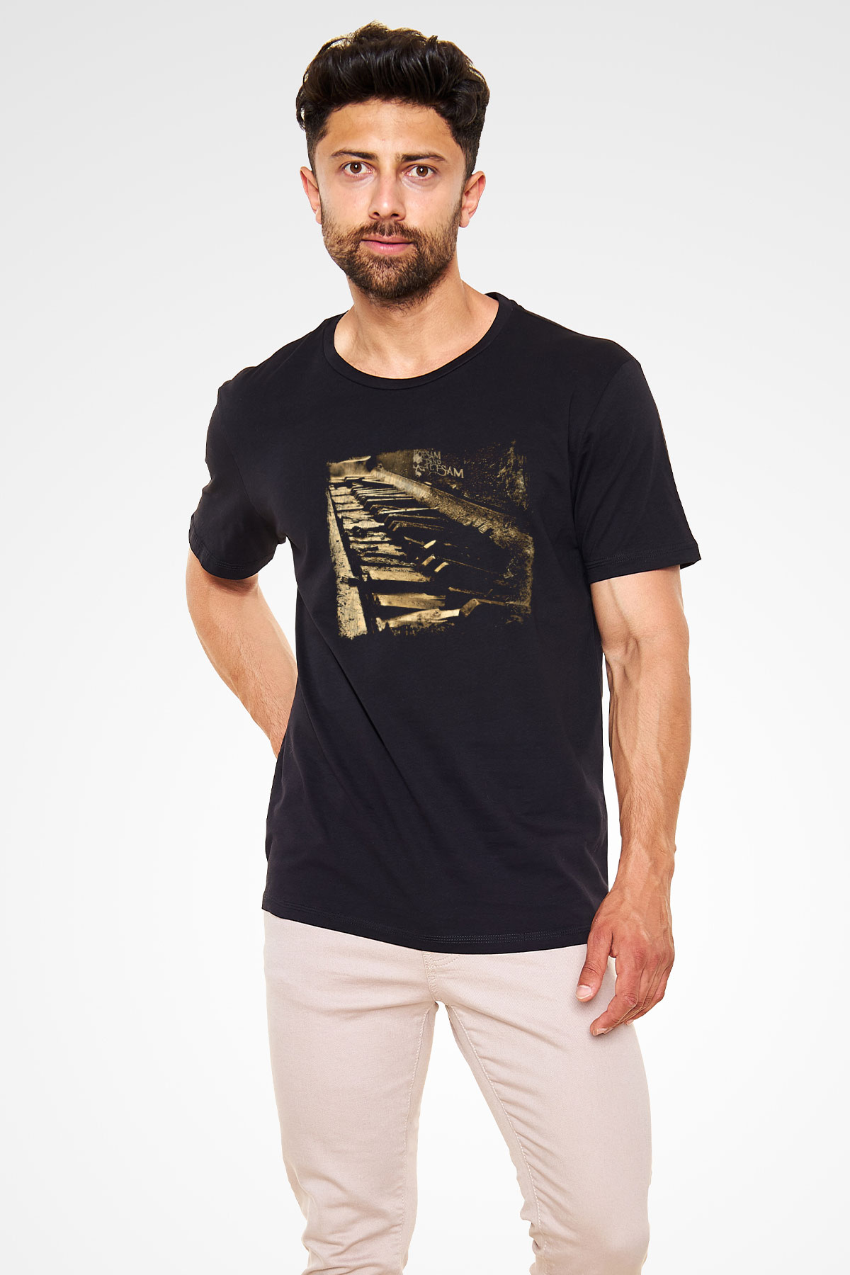 Flotsam and Jetsam Baskılı Unisex Siyah Tişört