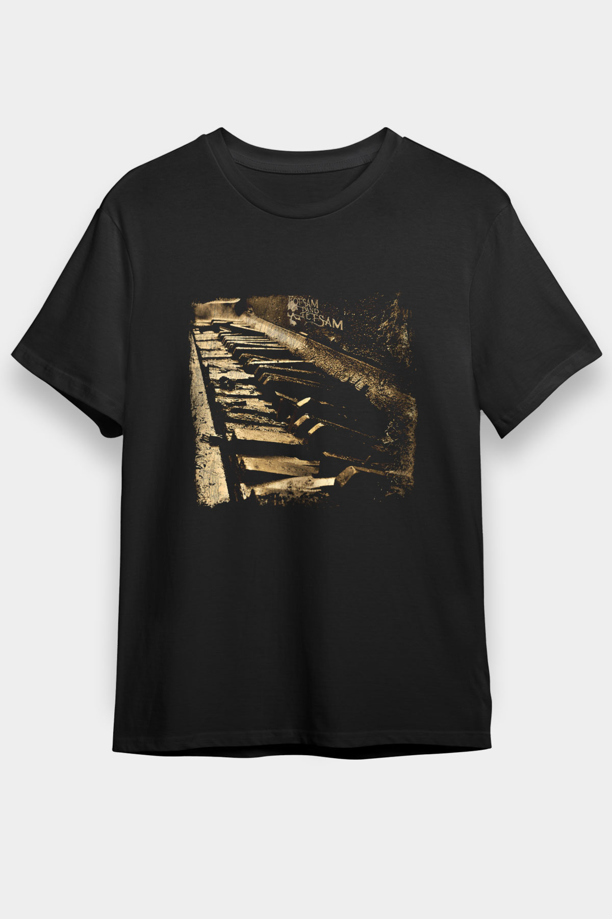 Flotsam and Jetsam Baskılı Unisex Siyah Tişört