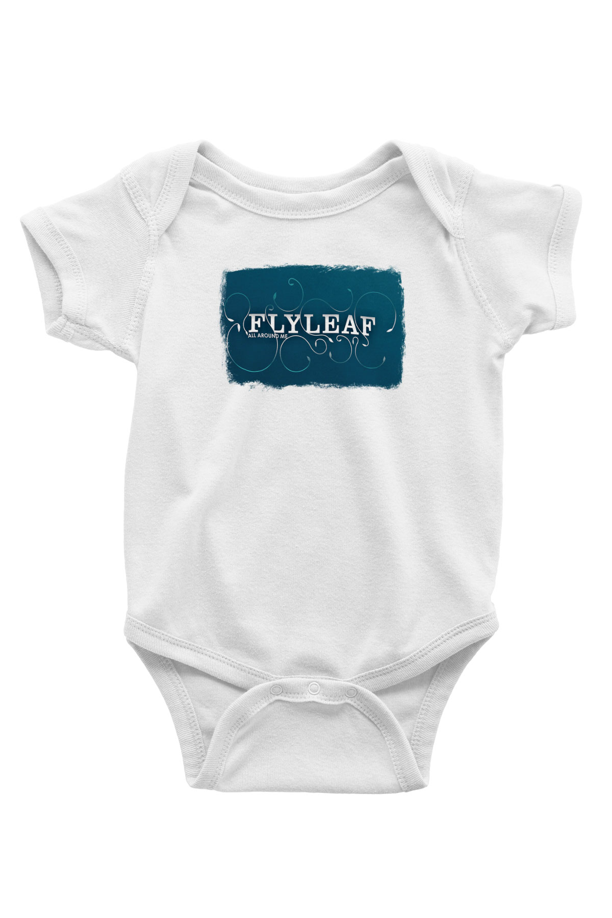 Flyleaf Baskılı Unisex Beyaz Bebek Body - Zıbın
