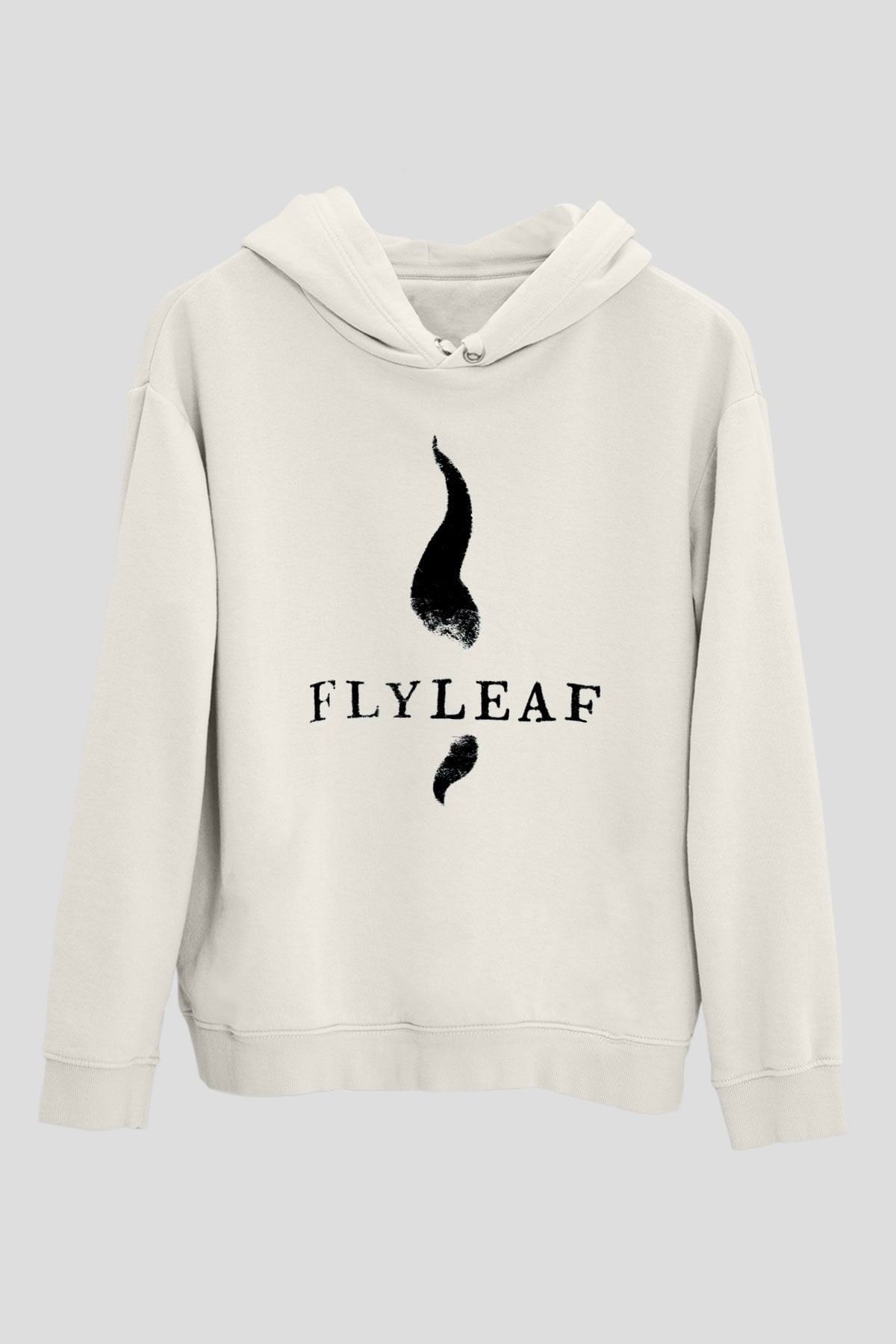 Flyleaf Beyaz Unisex Kapüşonlu Sweatshirt
