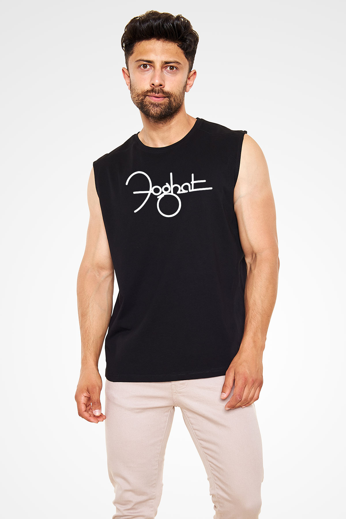 Foghat Siyah Unisex Kolsuz Tişört