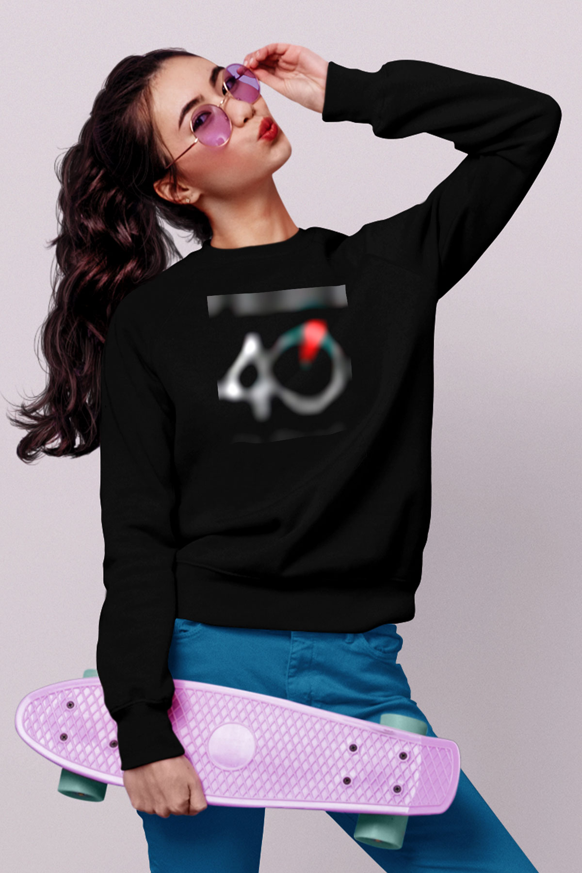 Foreigner Siyah Unisex Sweatshirt