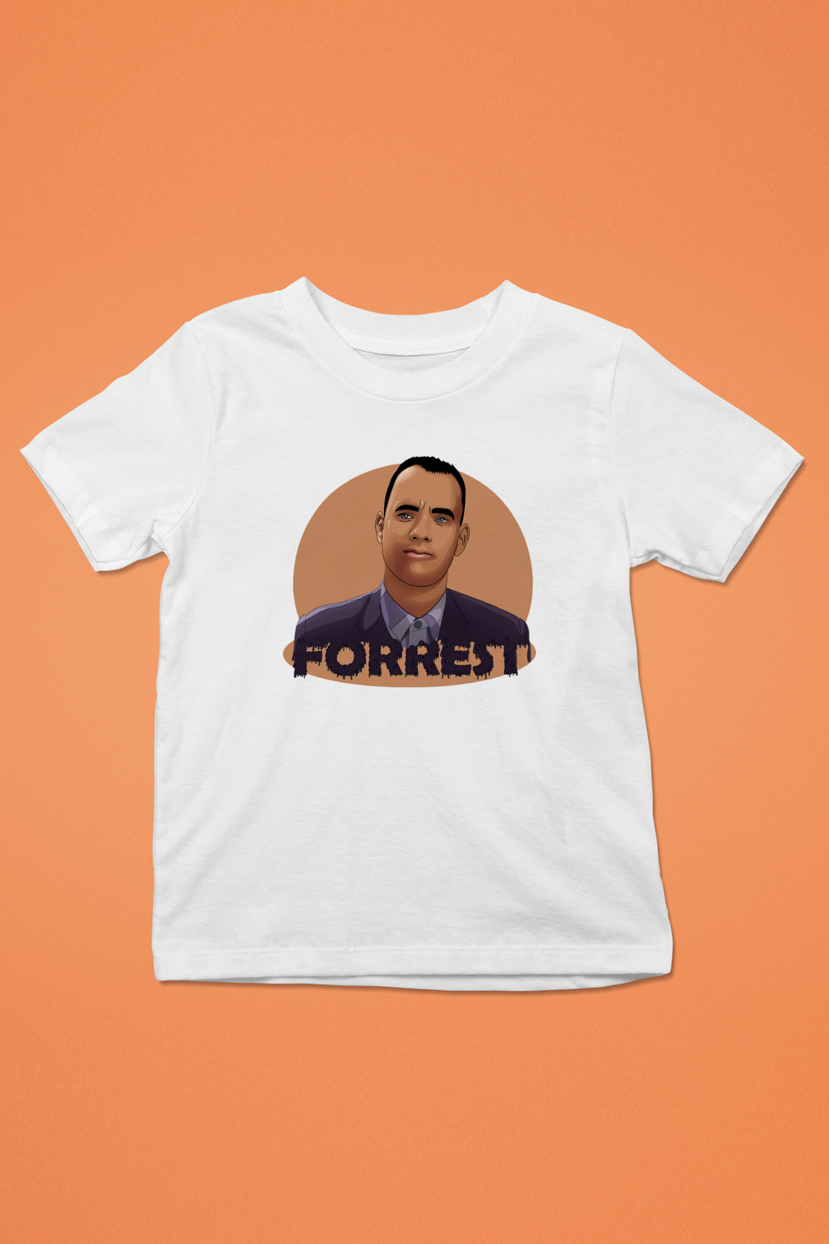 Forrest Gump Baskılı Beyaz Unisex Çocuk Tişört