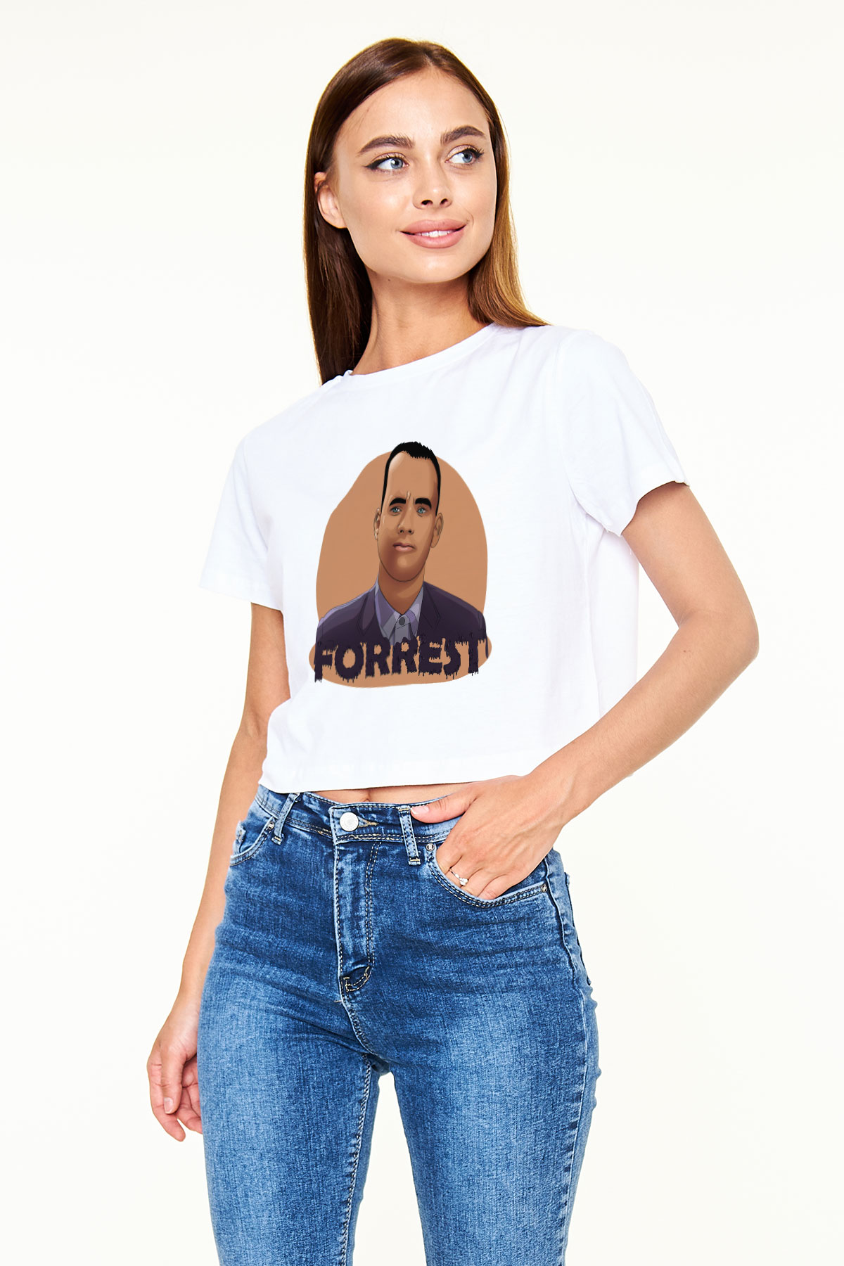 Forrest Gump Beyaz Unisex Oversize Tişört