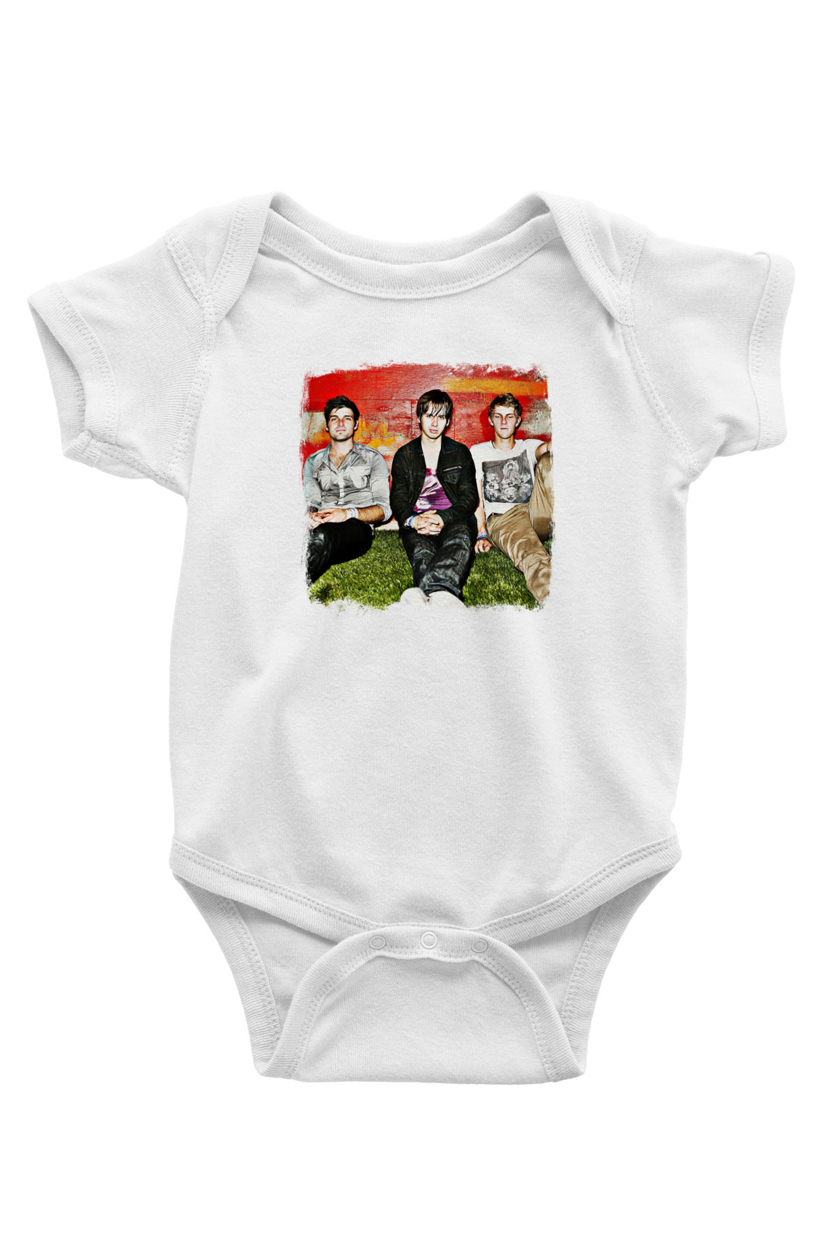 Foster the People Baskılı Unisex Beyaz Bebek Body - Zıbın