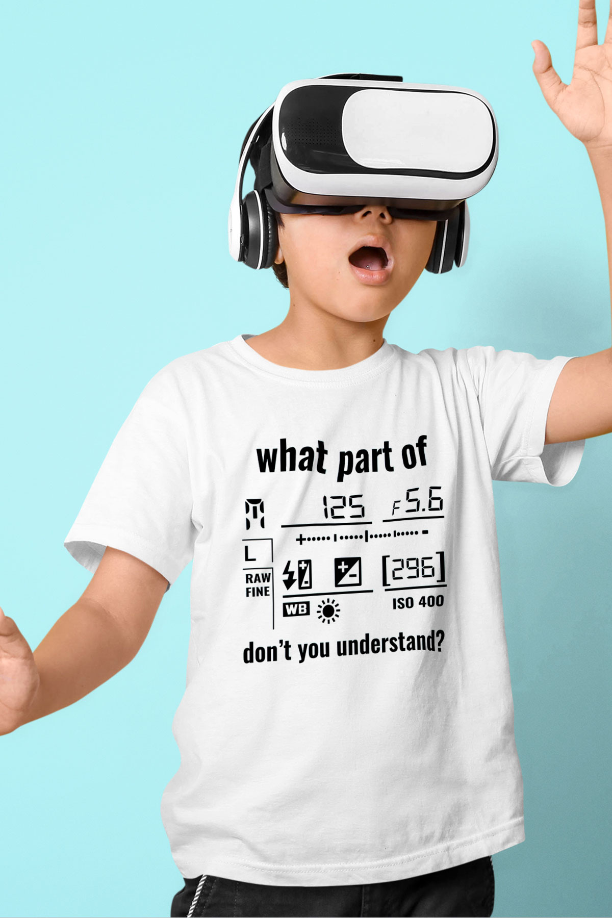 Fotoğrafçı Beyaz Unisex Çocuk Tişört