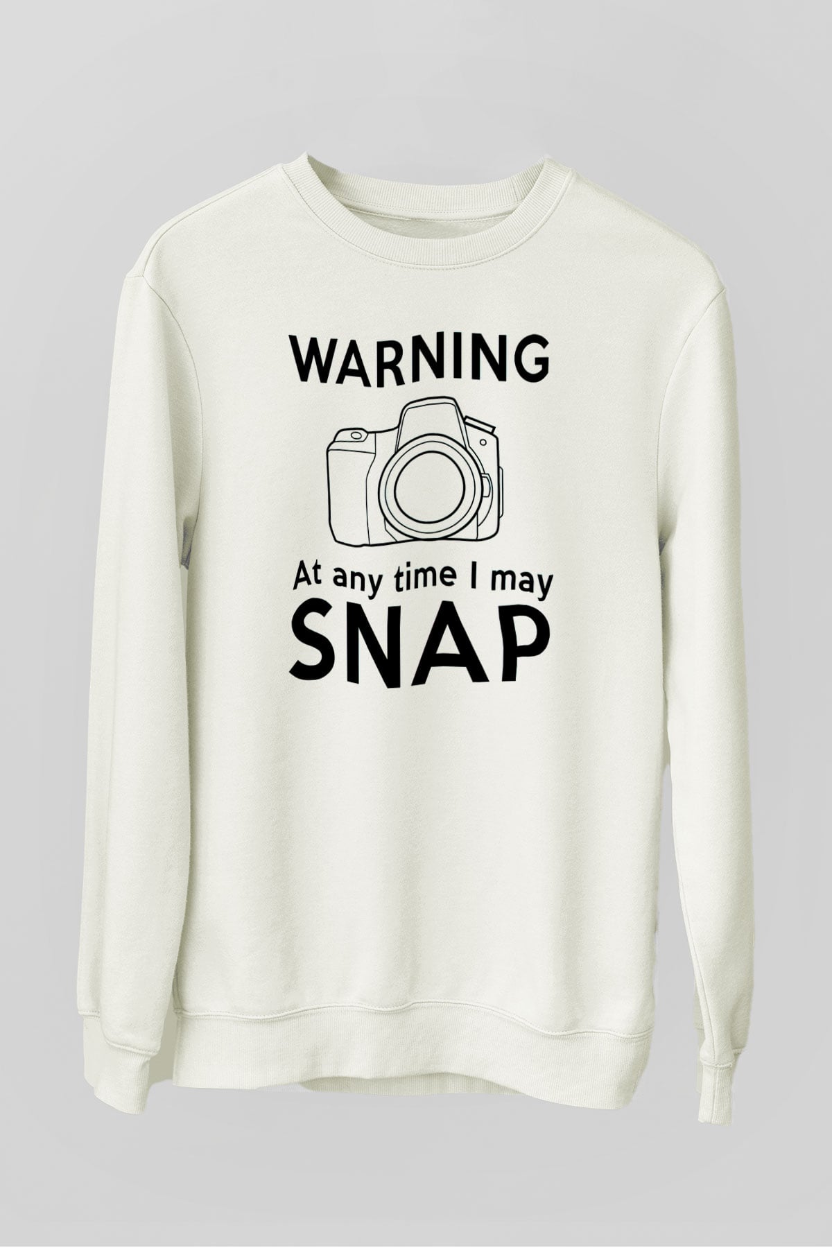 Fotoğrafçı Beyaz Unisex Sweatshirt