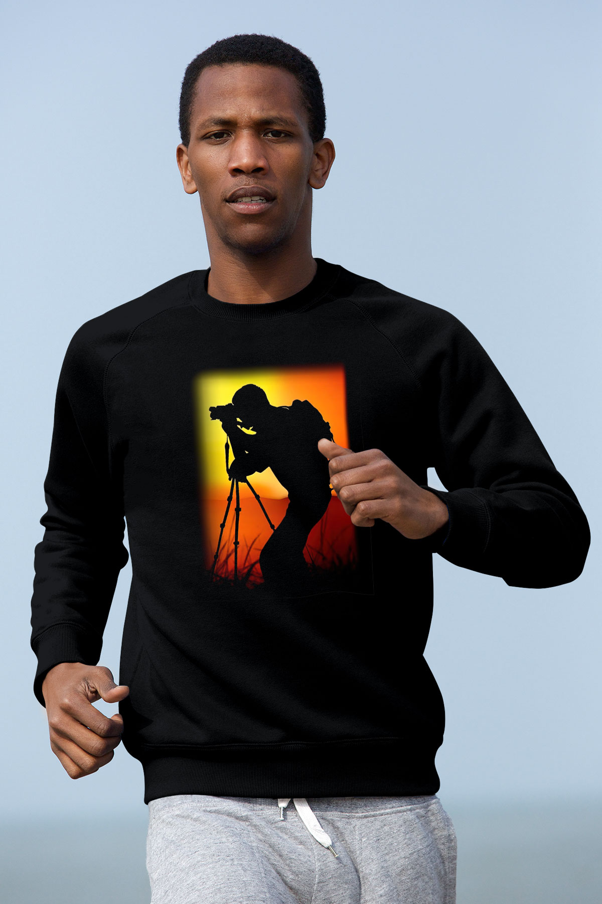 Fotoğrafçı Siyah Unisex Sweatshirt
