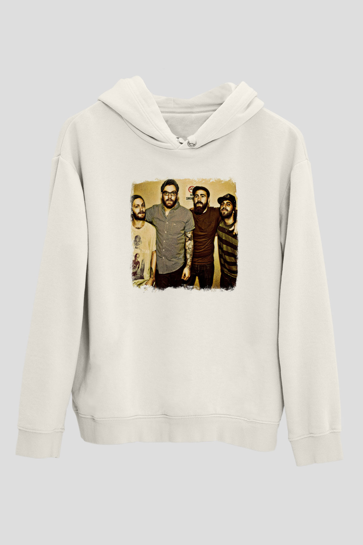 Four Year Strong Baskılı Unisex Beyaz Hoodie