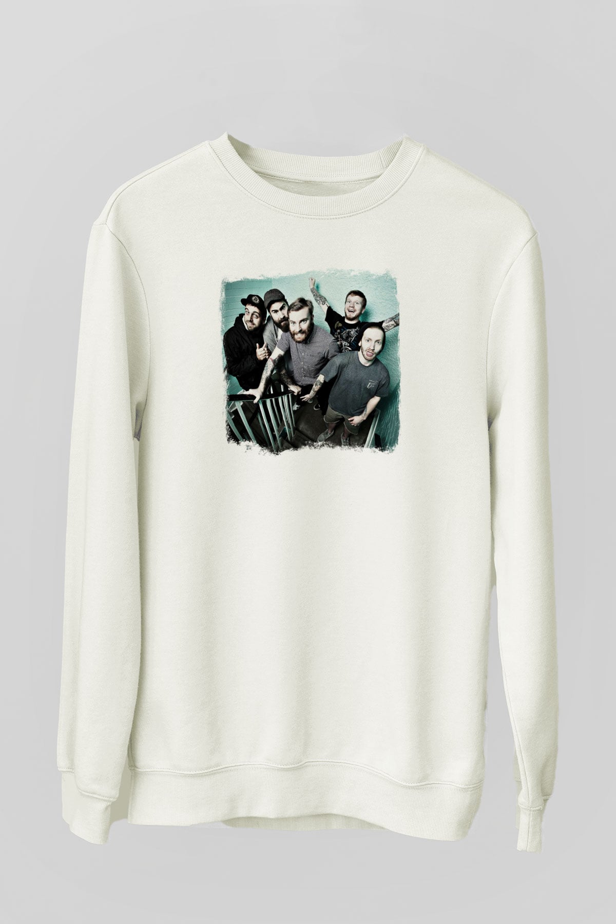 Four Year Strong Baskılı Unisex Beyaz Sweatshirt