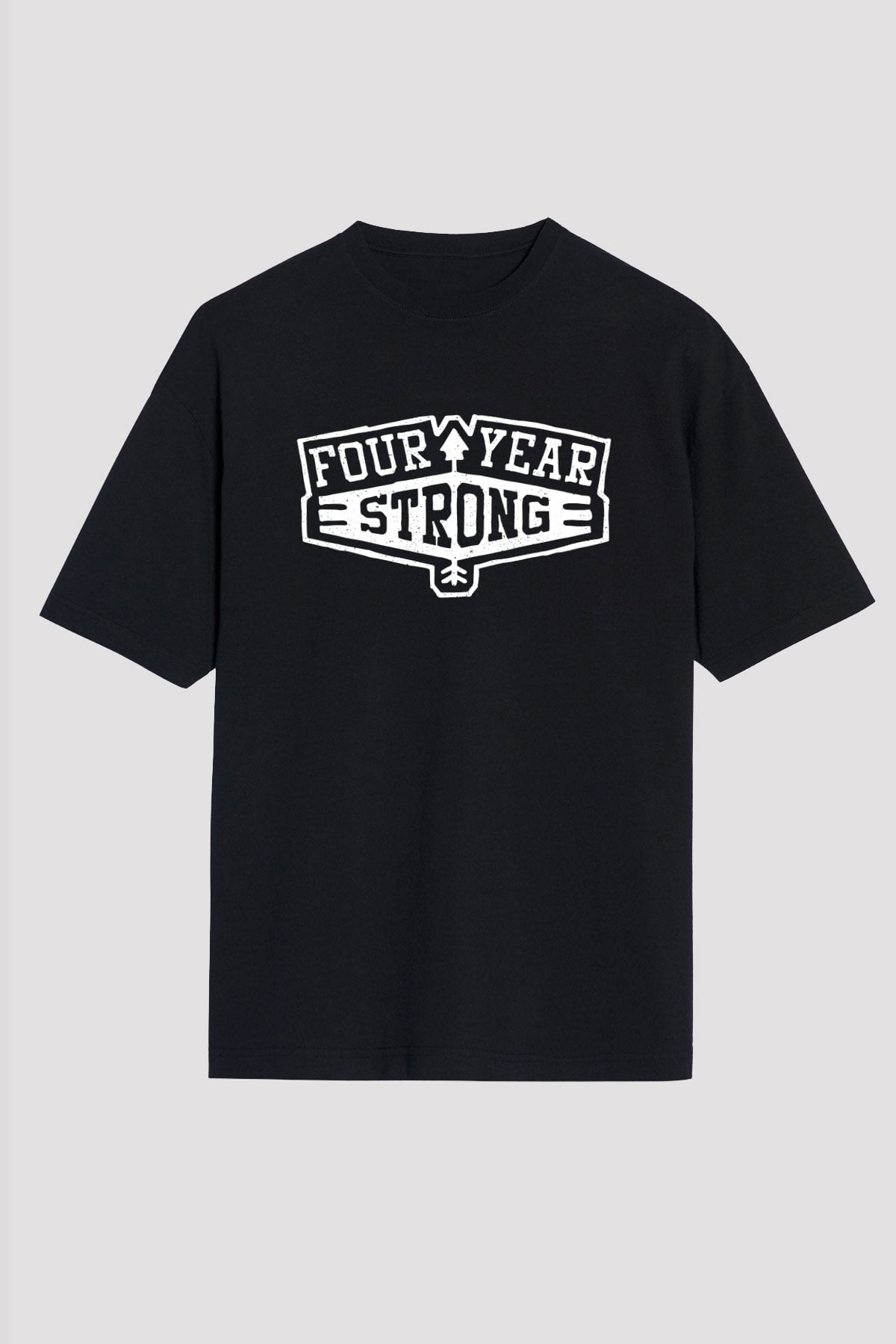Four Year Strong Siyah Unisex Oversize Tişört T-Shirt