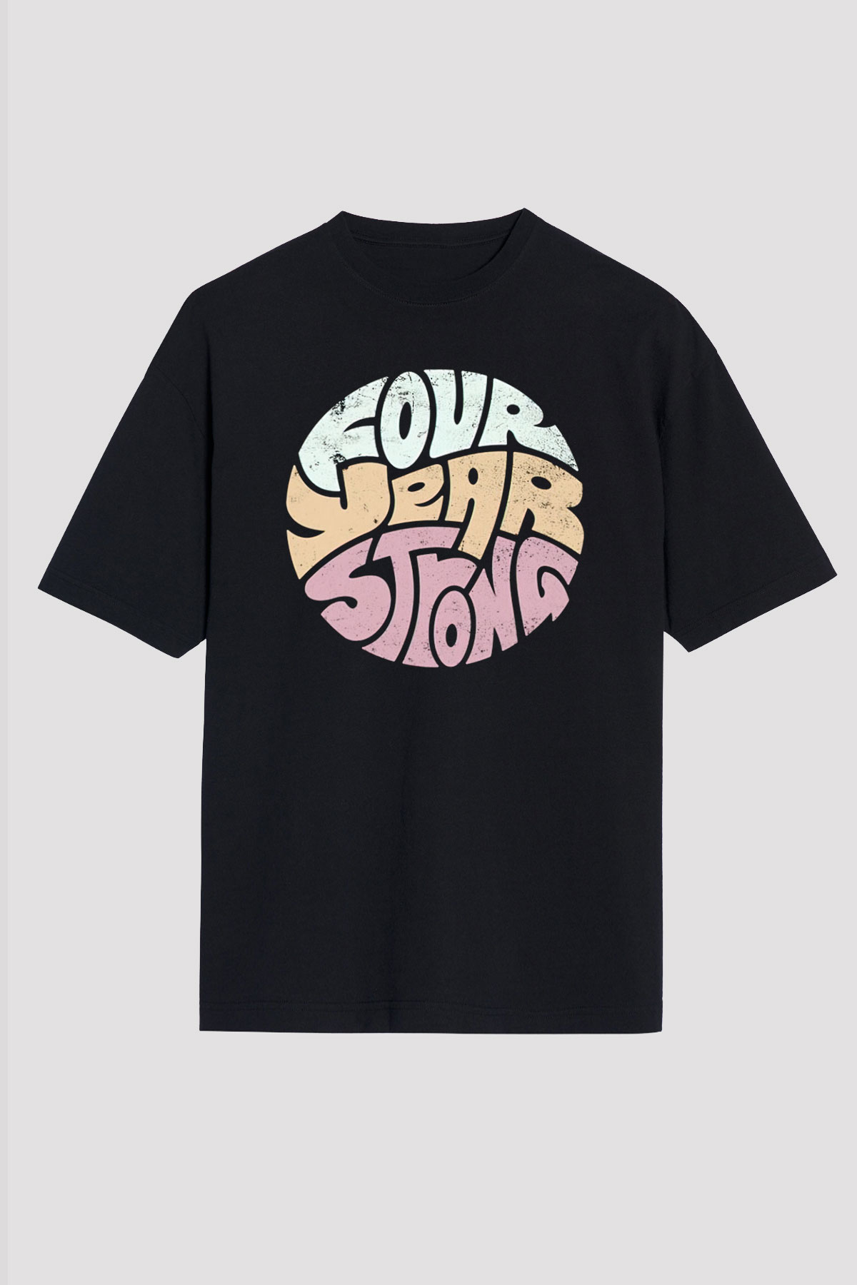 Four Year Strong Siyah Oversize Tişört Oversize T-shirt - TişörtFabrikası
