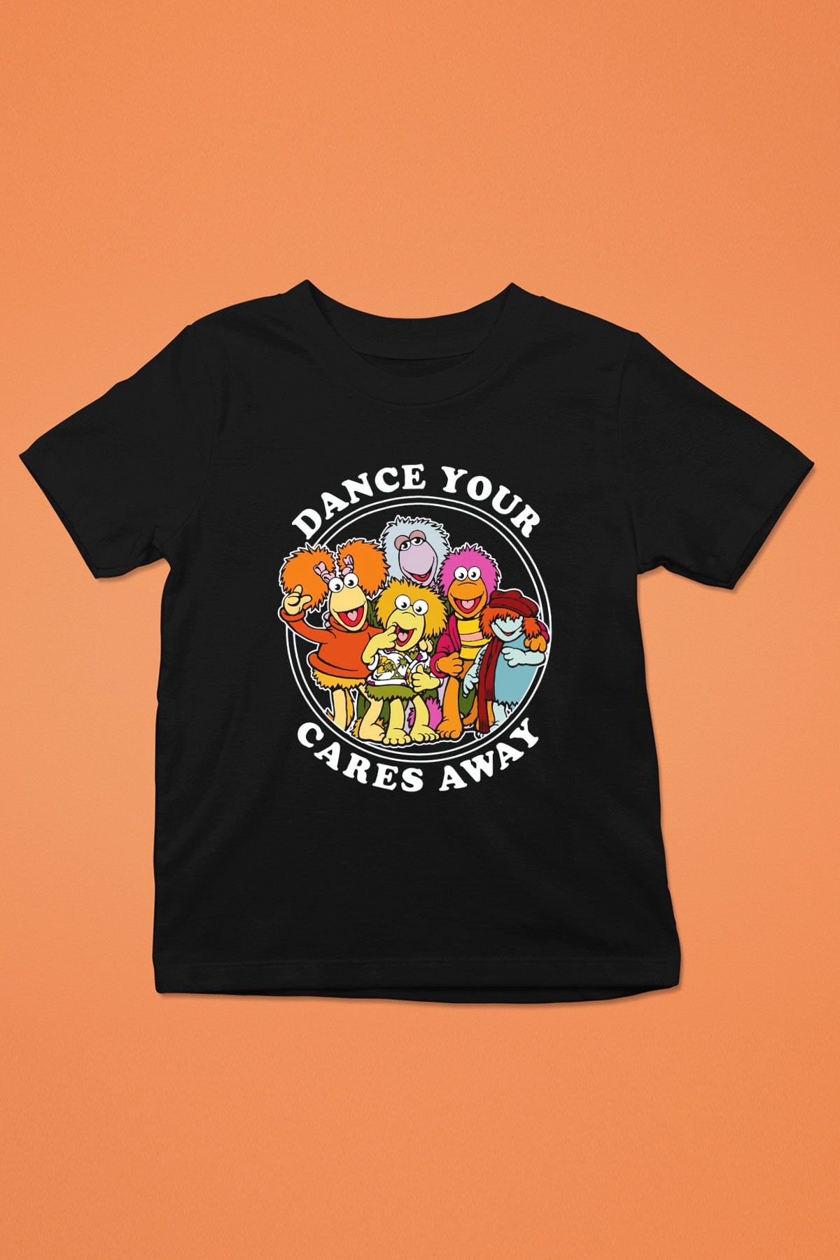 Fraggle Rock Siyah Unisex  Çocuk Tişört