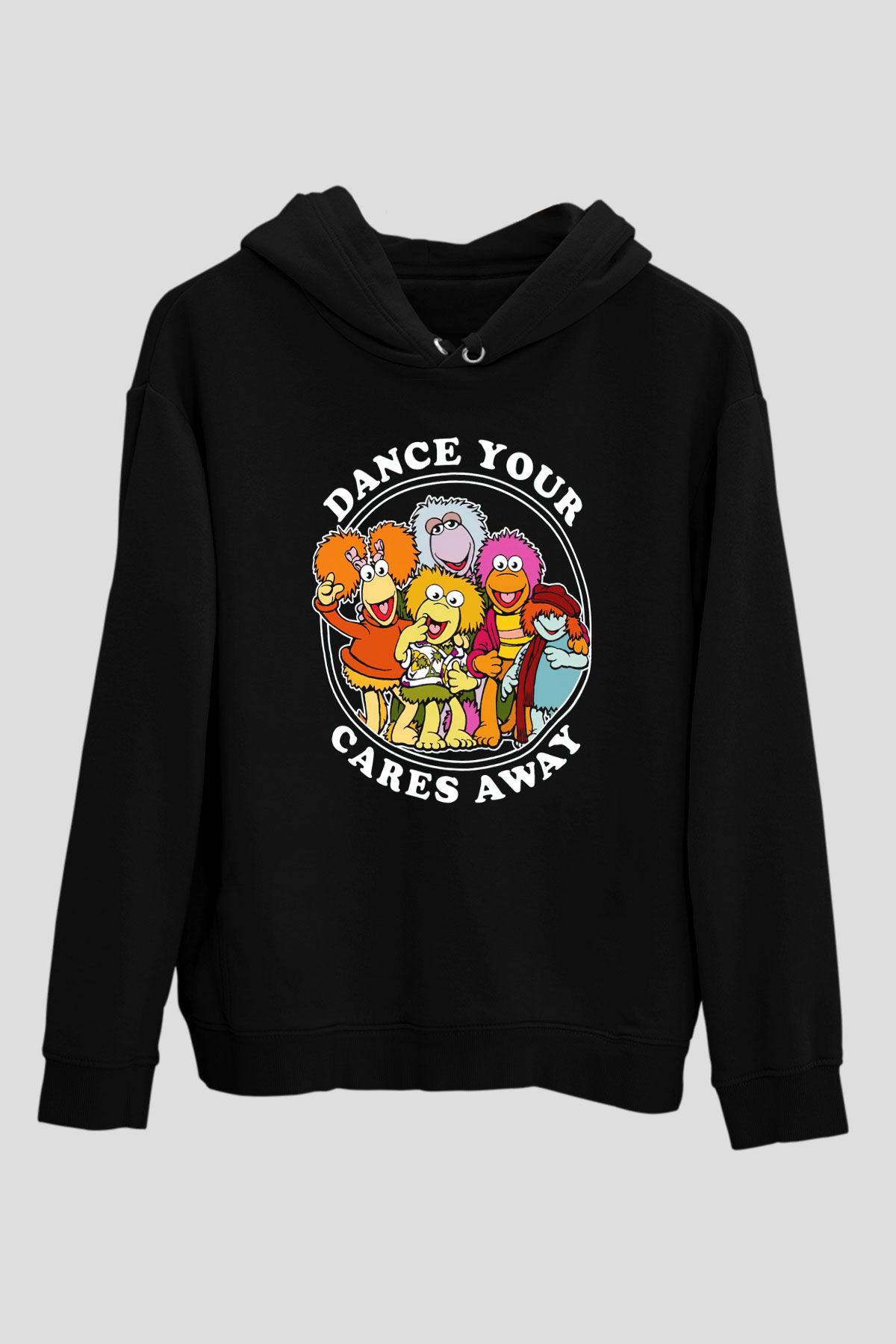Fraggle Rock Siyah Unisex Hoodie