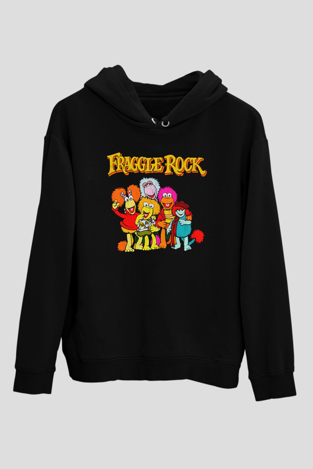 Fraggle Rock Siyah Unisex Hoodie