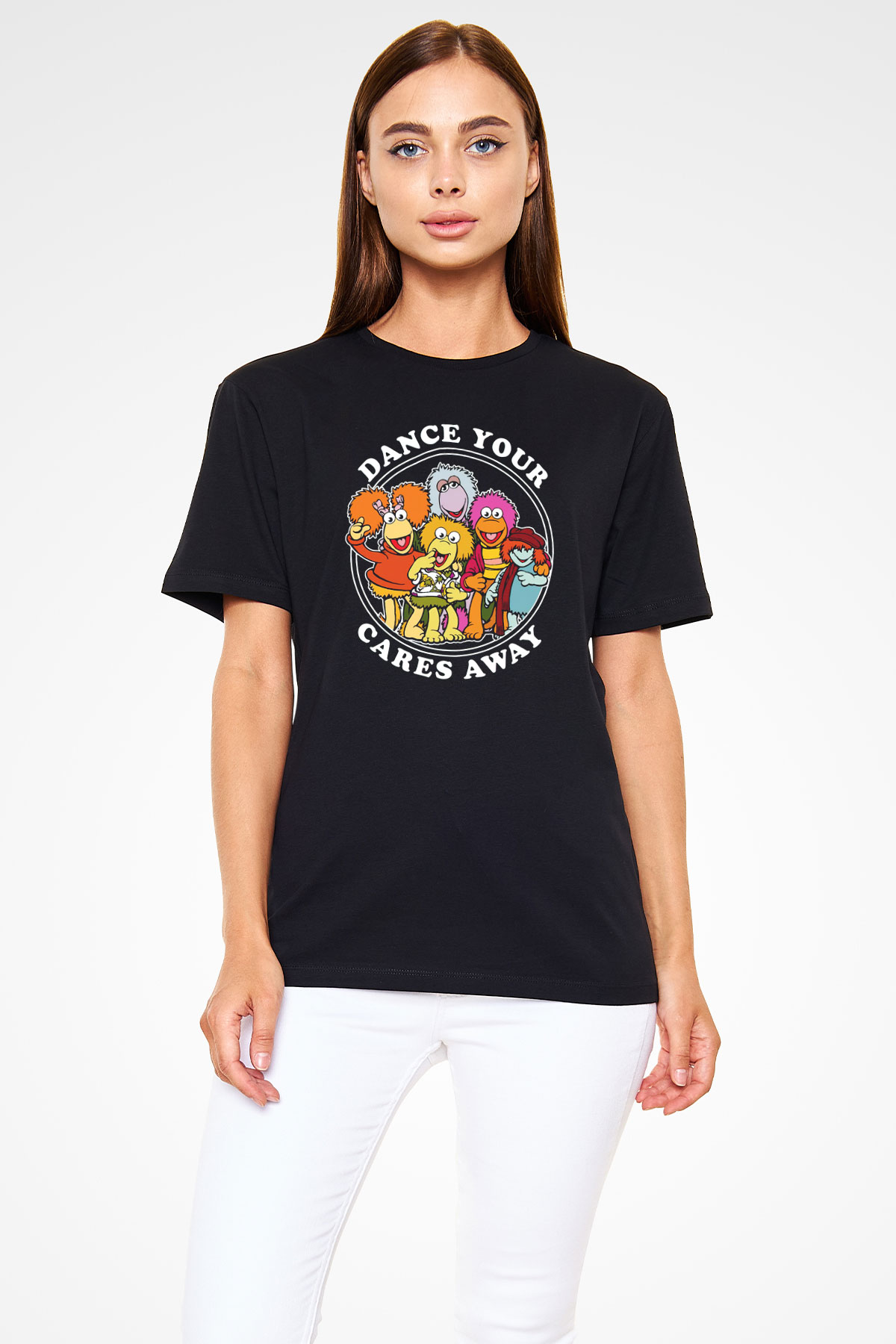 Fraggle Rock Siyah Unisex Tişört