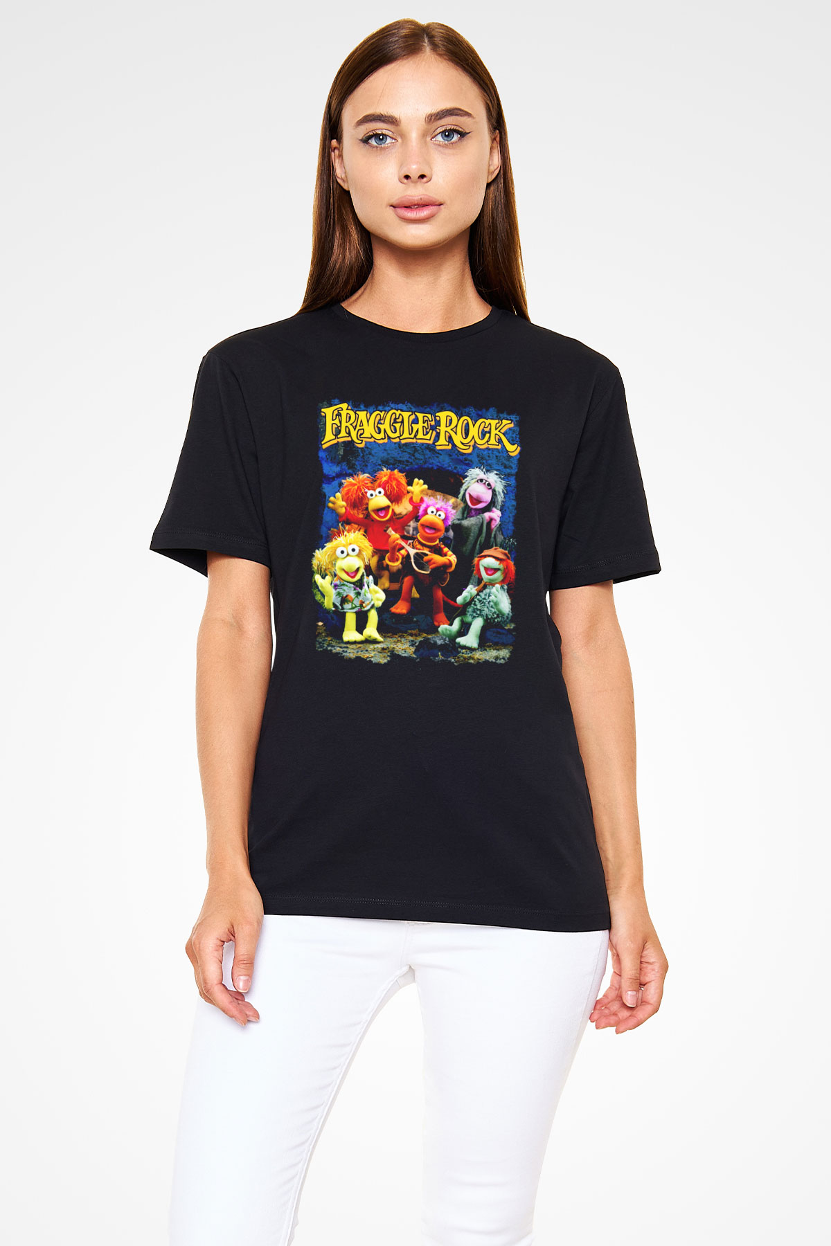 Fraggle Rock Siyah Unisex Tişört