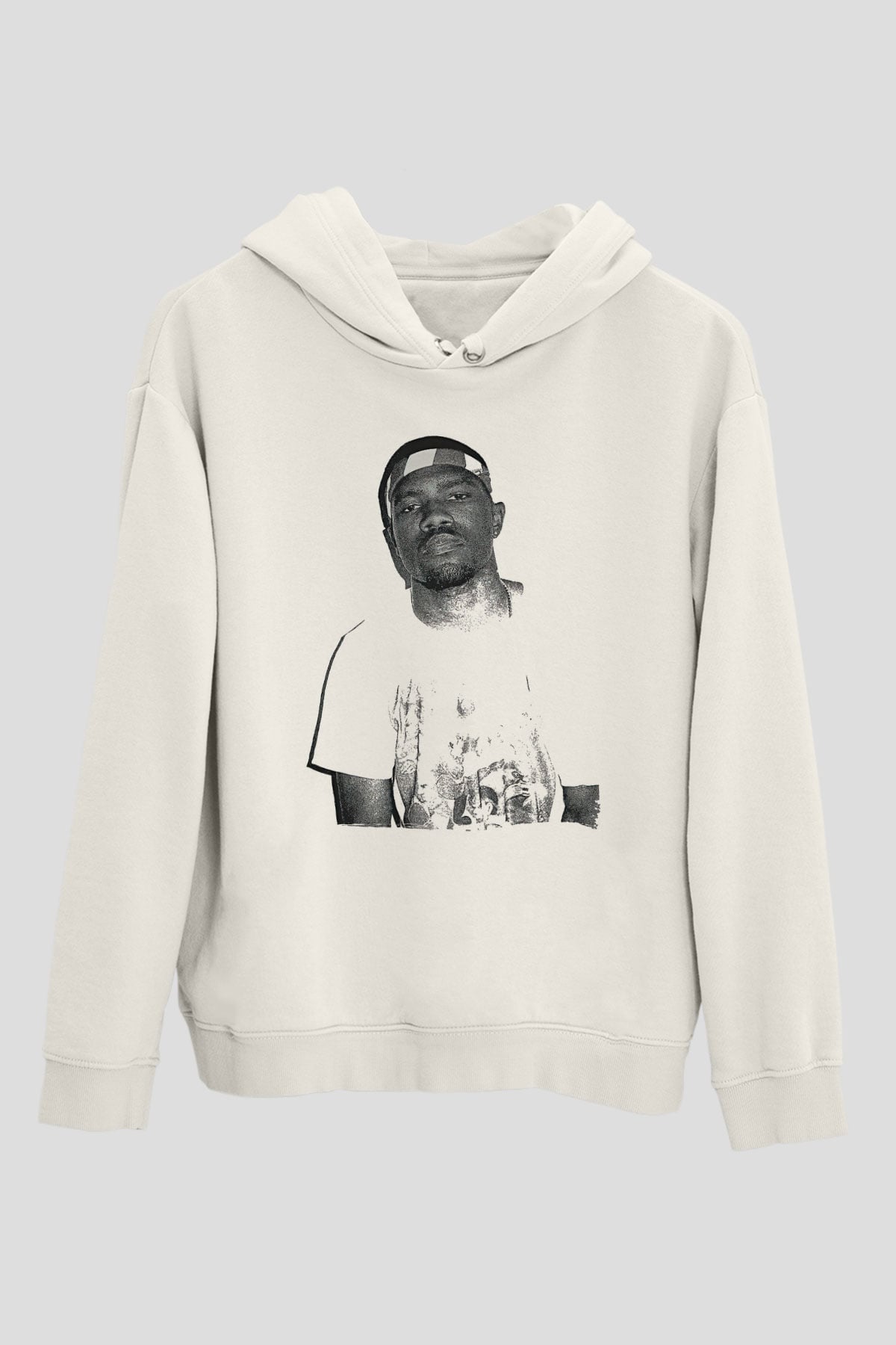Frank Ocean Baskılı Beyaz Unisex Kapüşonlu Sweatshirt