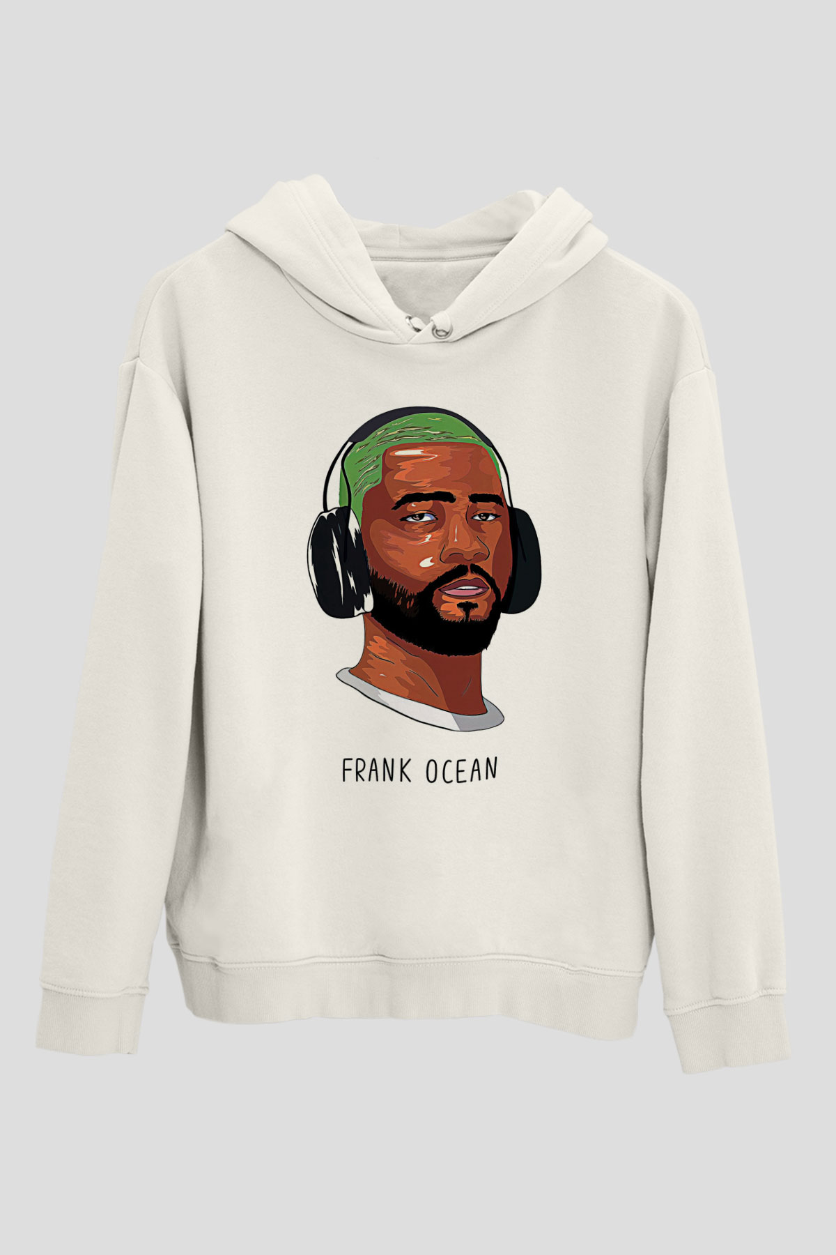 Frank Ocean Baskılı Beyaz Unisex Kapüşonlu Sweatshirt