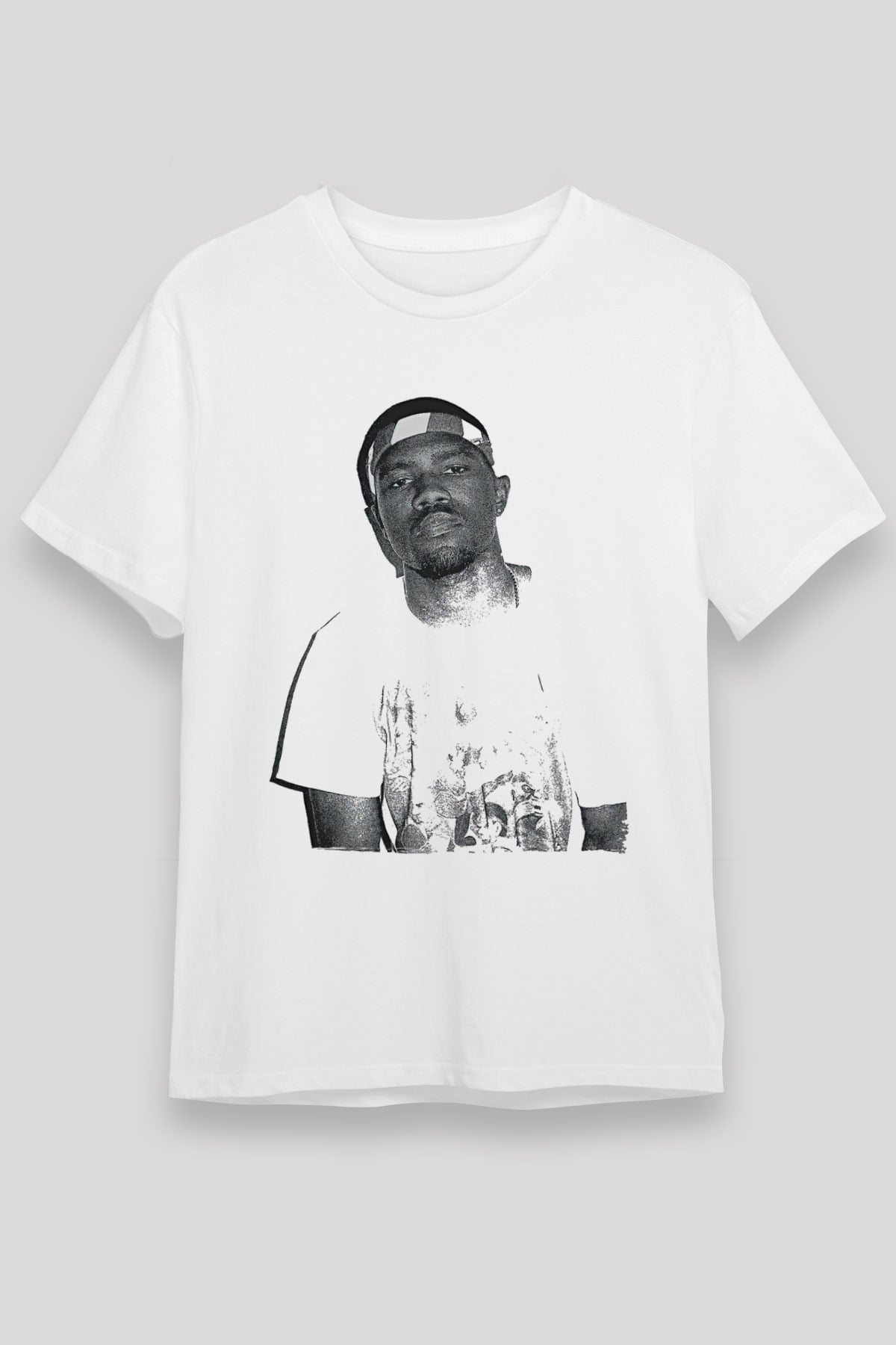 Frank Ocean Baskılı Unisex Beyaz Tişört - Tshirt