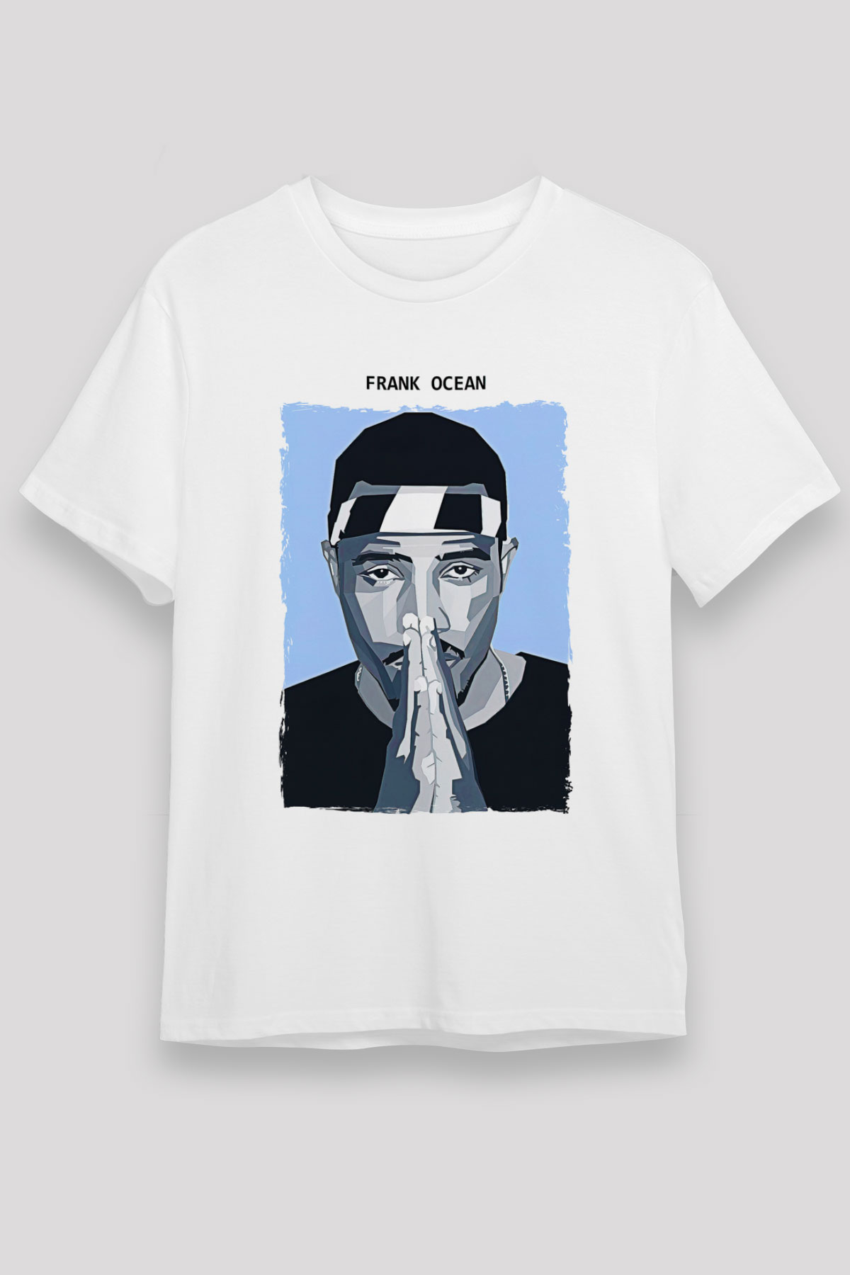 Frank Ocean Baskılı Unisex Beyaz Tişört - Tshirt