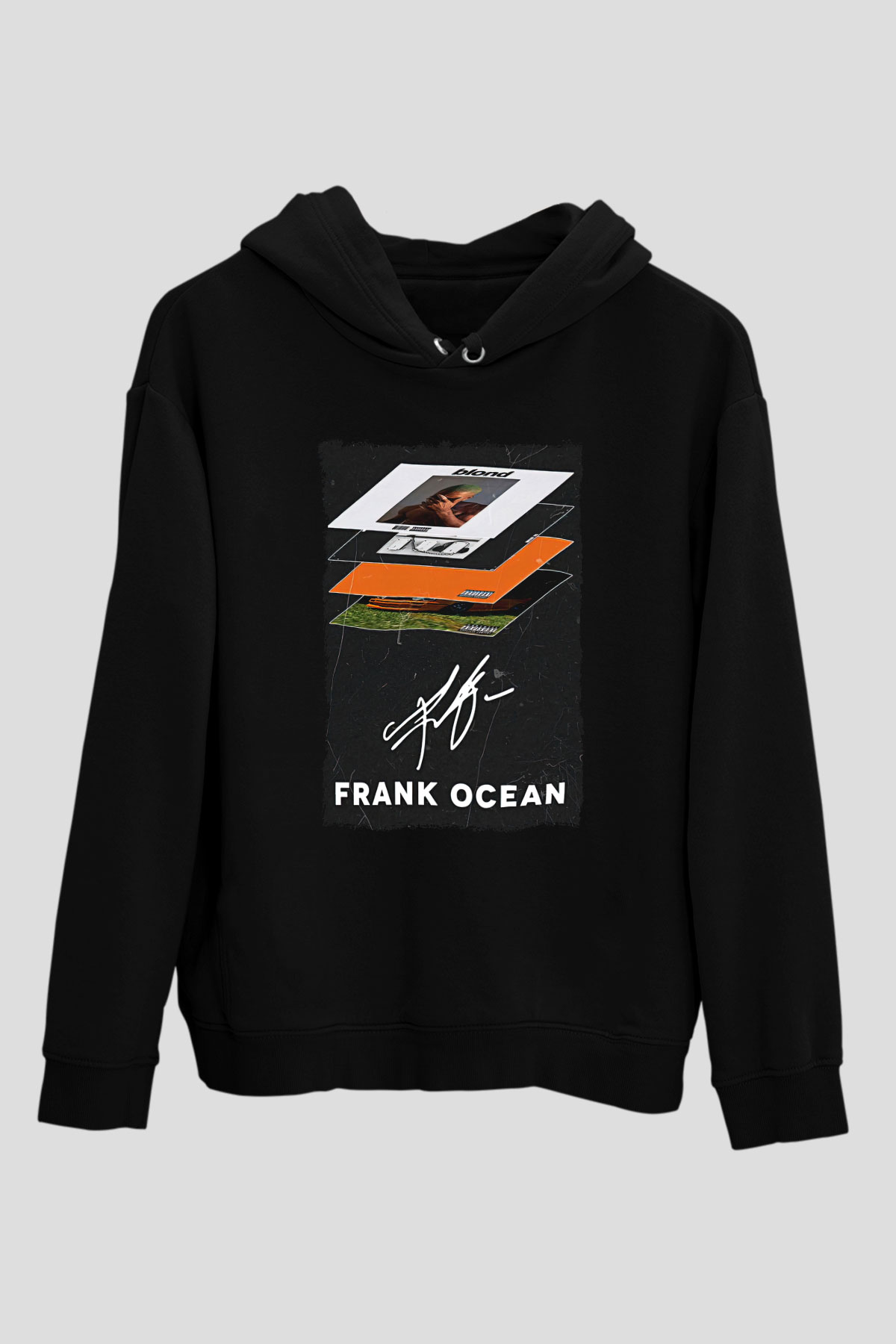 Frank Ocean Baskılı Unisex Siyah Hoodie