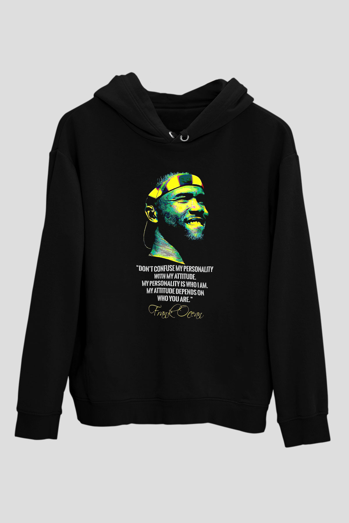 Frank Ocean Baskılı Unisex Siyah Hoodie
