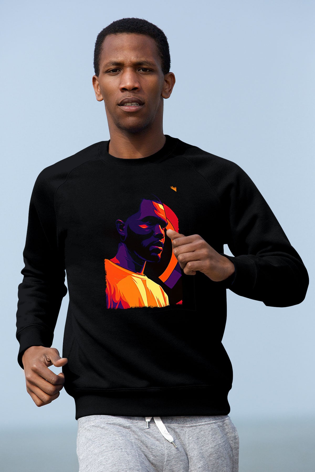 Frank Ocean Baskılı Unisex Siyah Sweatshirt