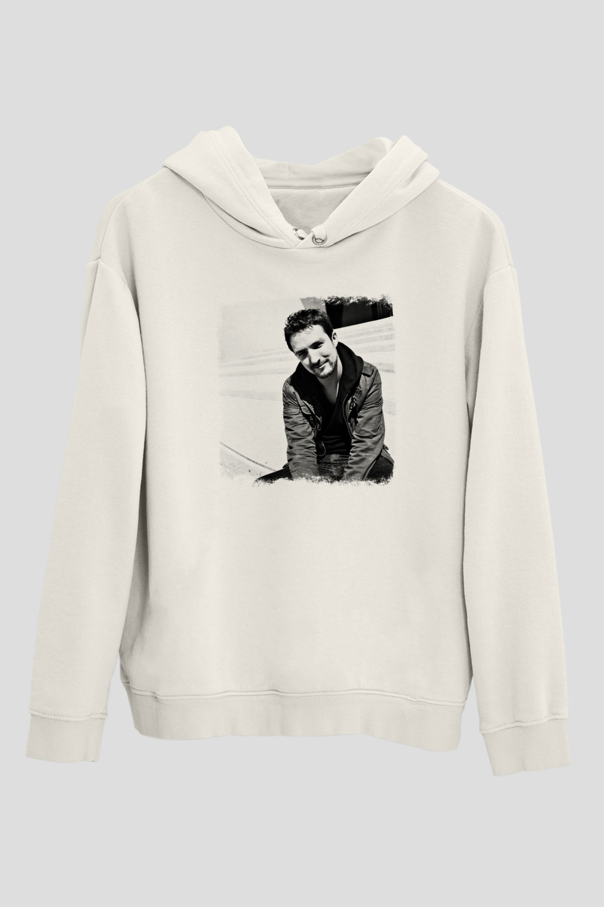 Frank Turner Baskılı Unisex Beyaz Hoodie