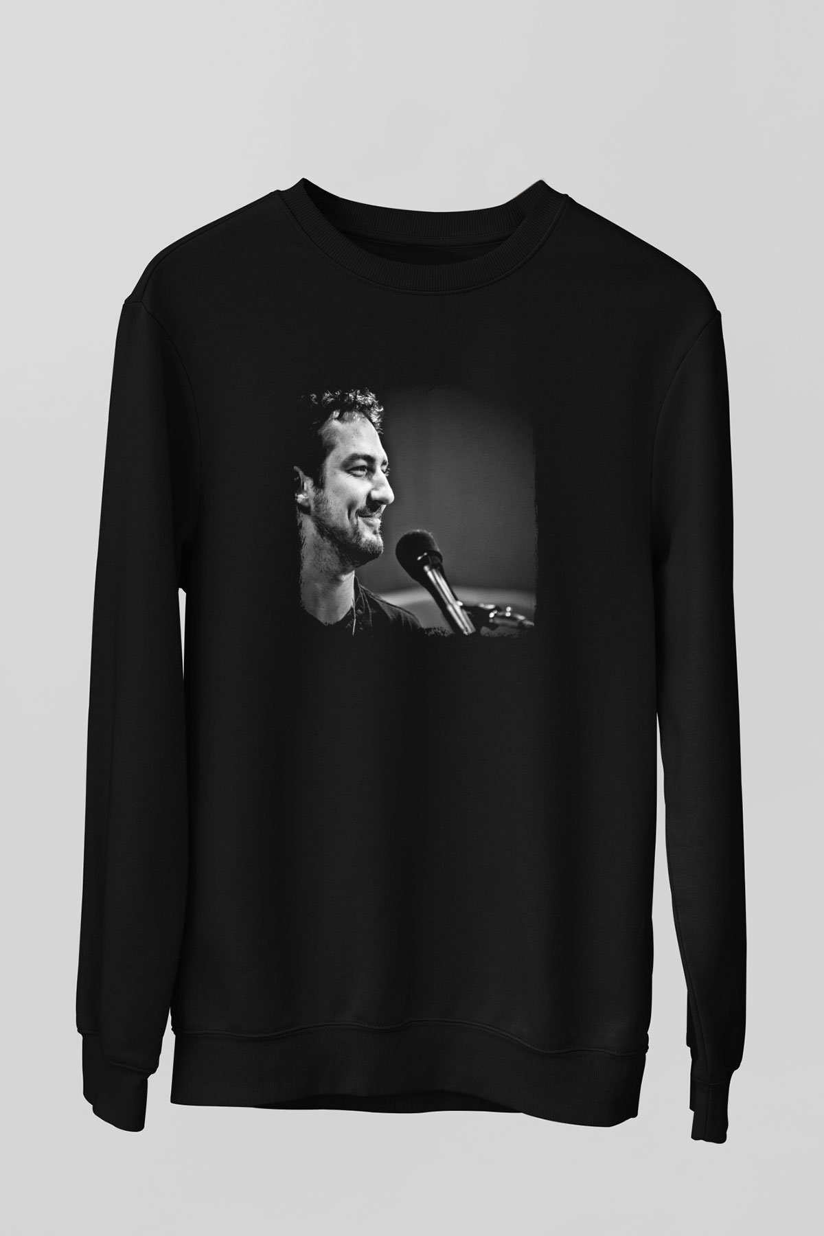 Frank Turner Baskılı Unisex Siyah Sweatshirt